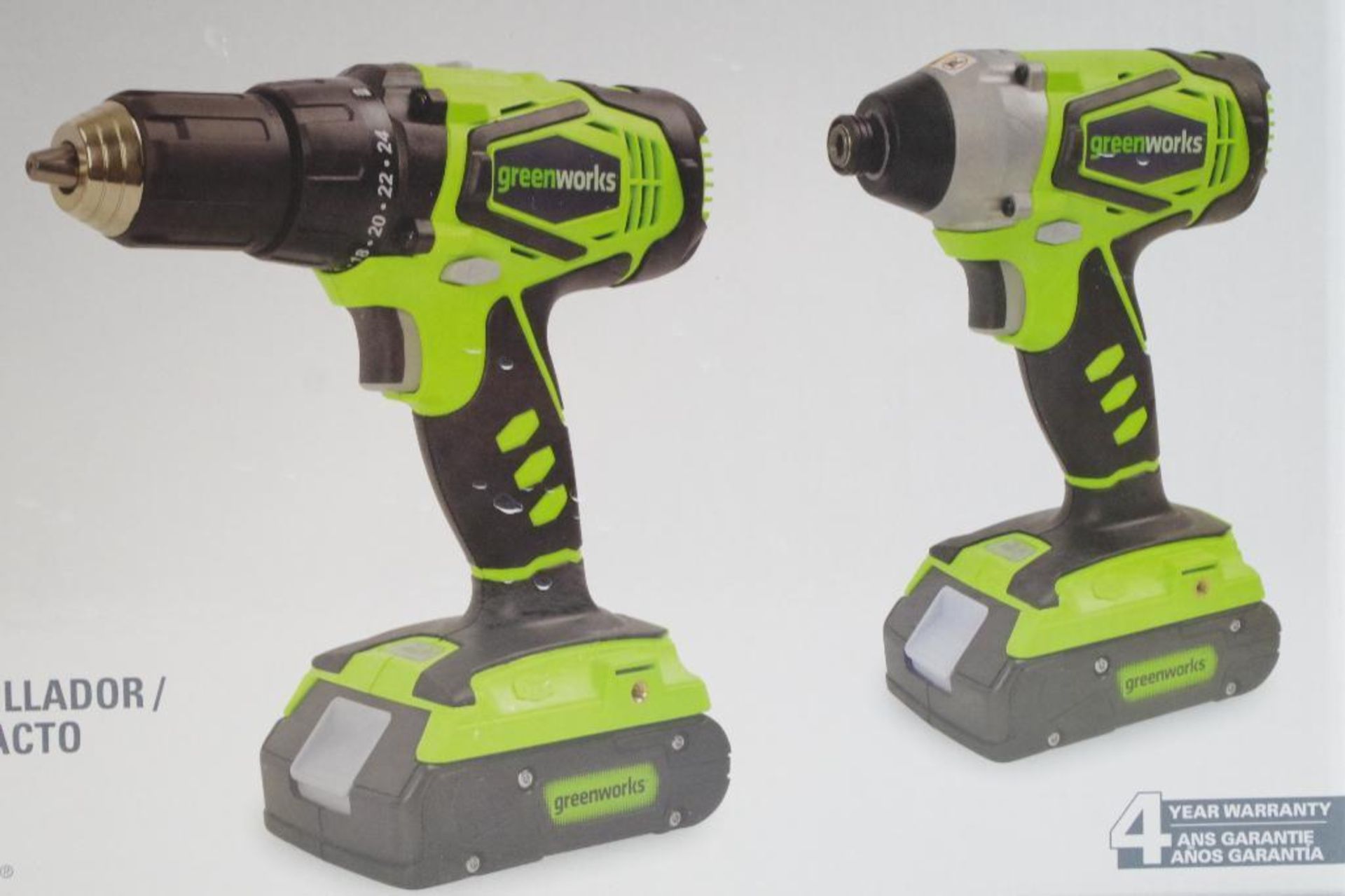 GREENWORKS 24V Lithium MAX Drill Driver/Impact Driver Combo Kit (Open box, Tested OK) - Image 2 of 4