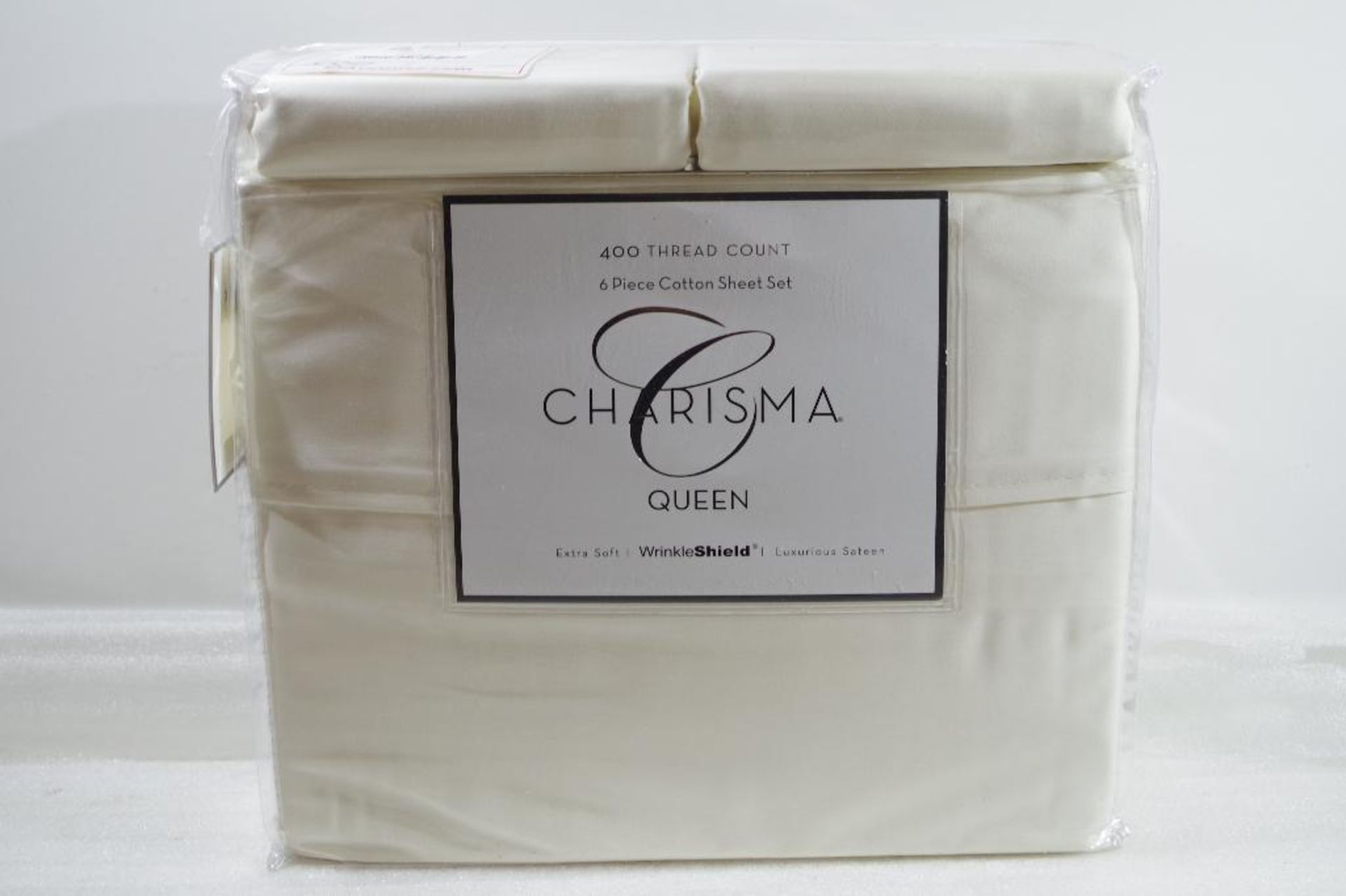 CHARISMA Queen 400 Thread 6-Piece Cotton Sheet Set, Store Return - Bild 3 aus 3