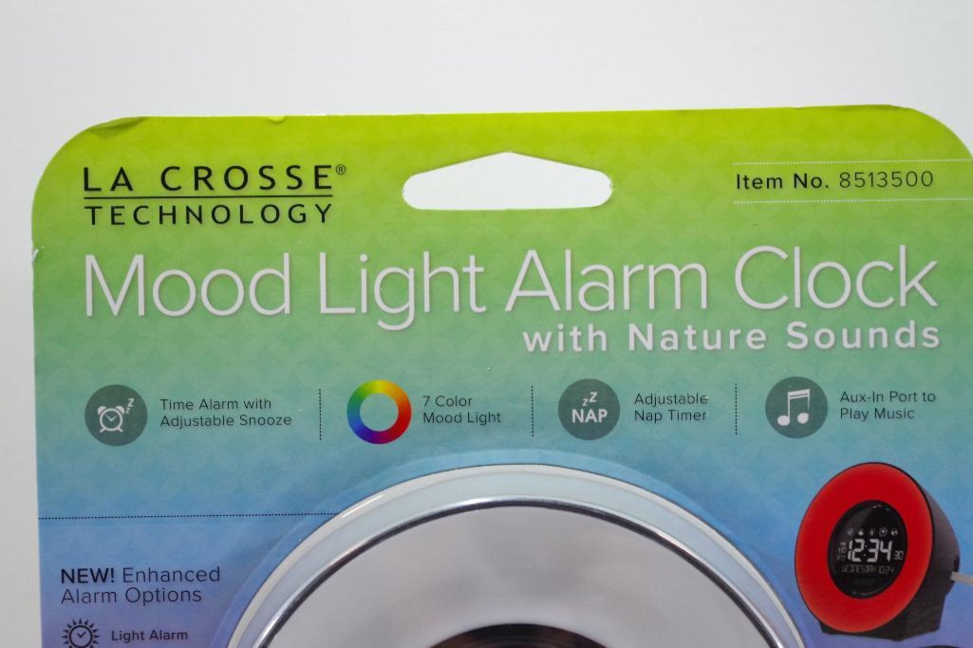 LA CROSSE Mood Light Alarm Clock w/ Nature Sounds - Bild 2 aus 3