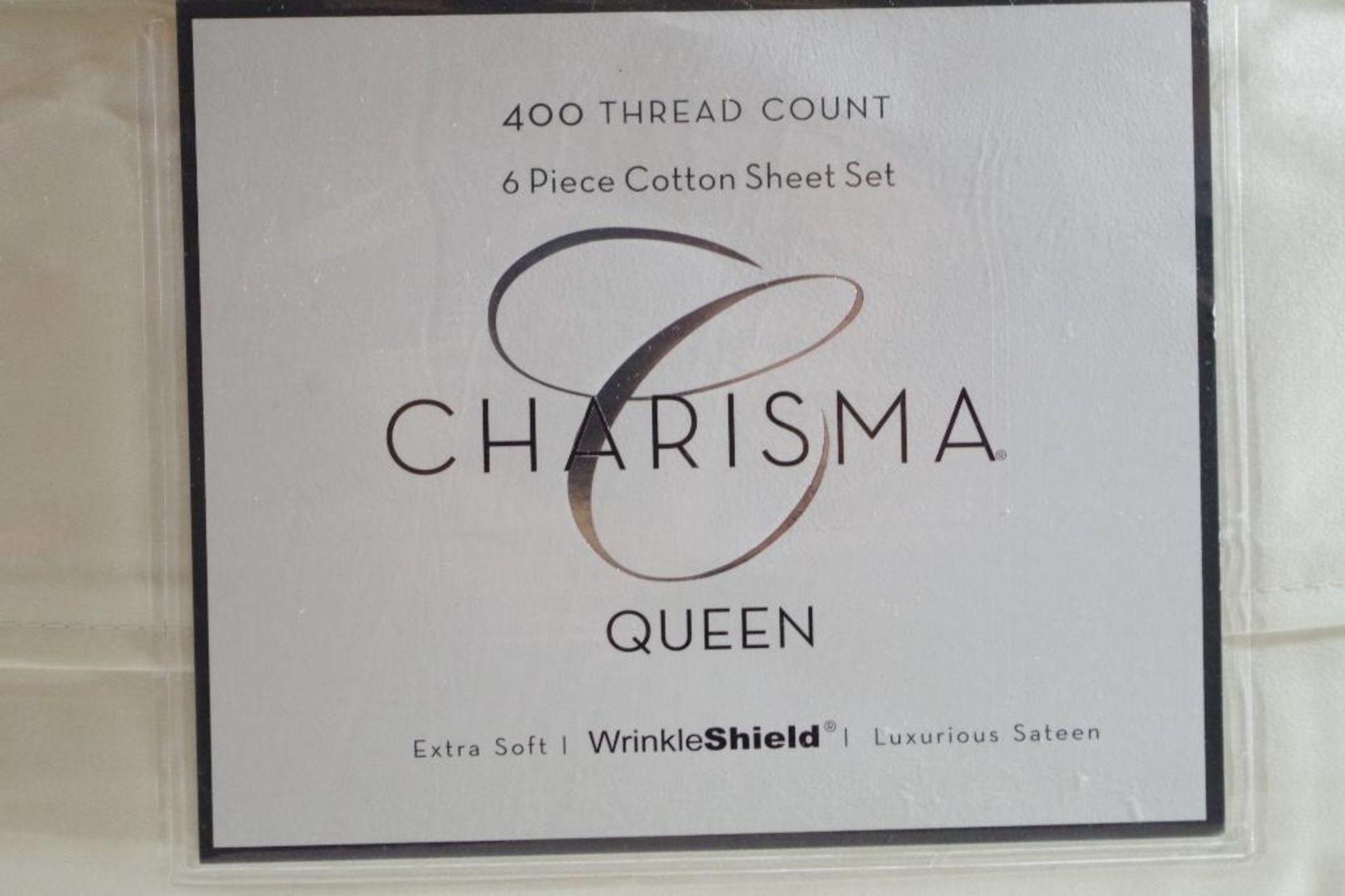 CHARISMA Queen 400 Thread 6-Piece Cotton Sheet Set, Store Return - Bild 2 aus 3