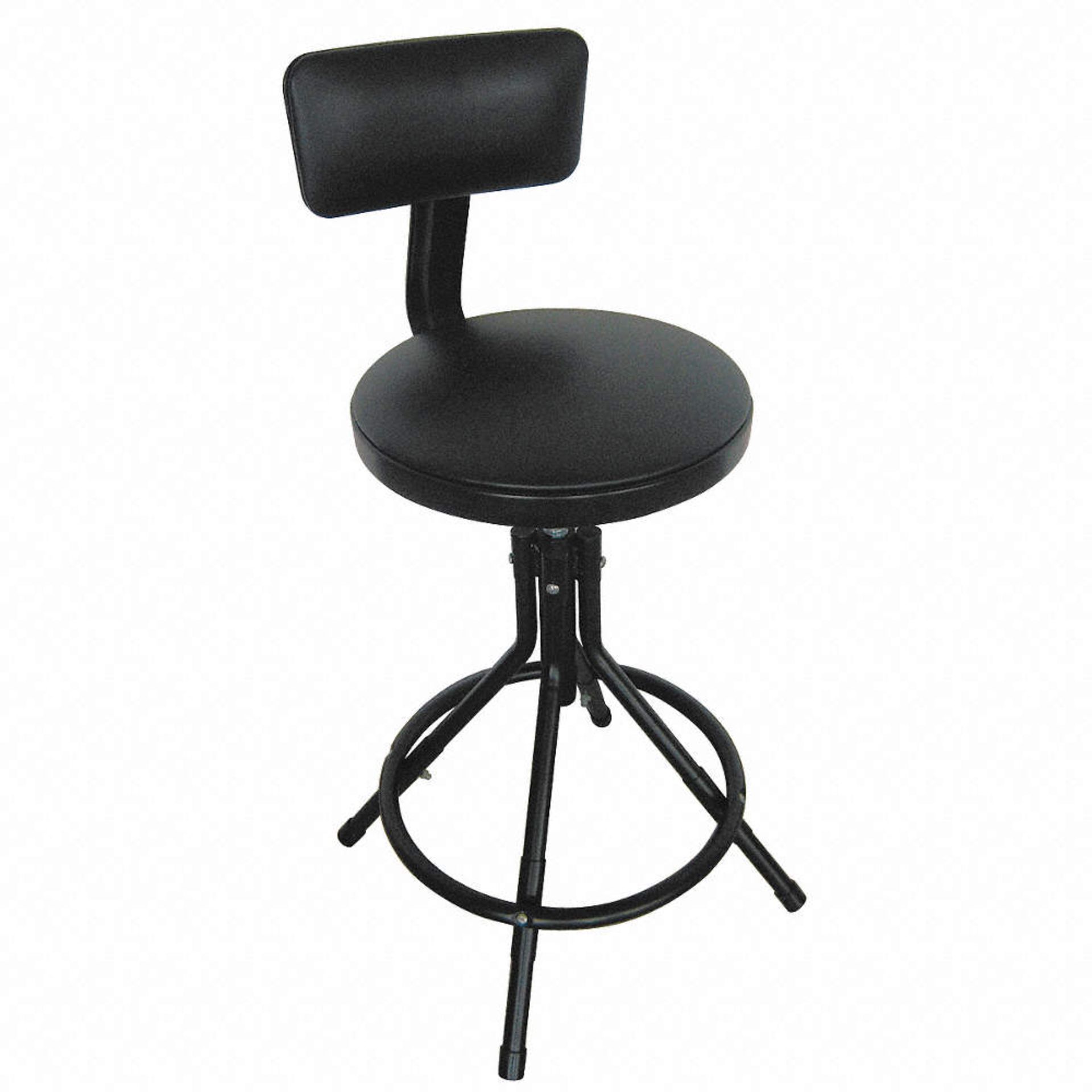 [2] NEW Black Round Stool, Weight Capacity: 250 lb. M/N 5NWH8