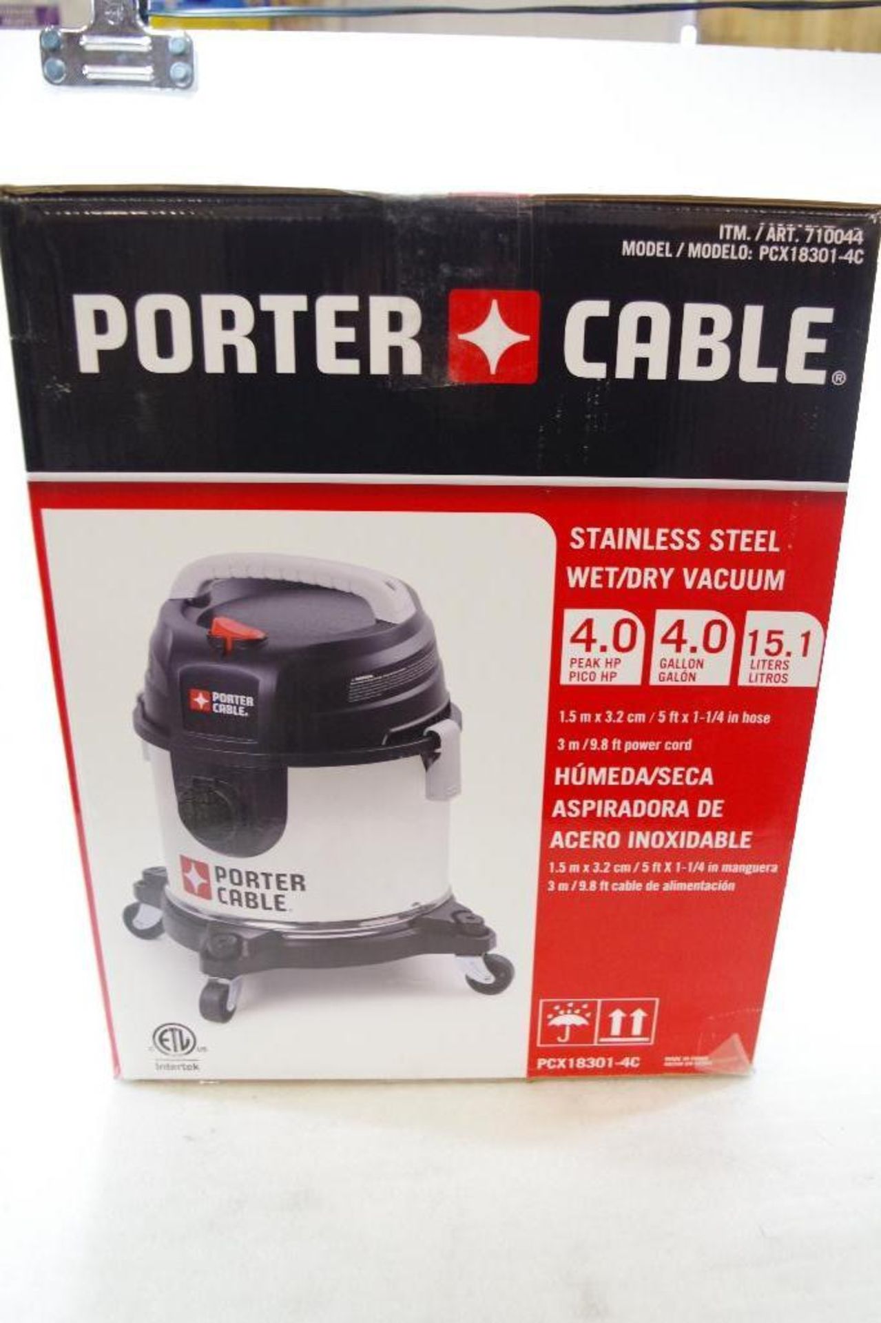PORTER CABLE 4 Gal. Stainless Steel Wet/Dry Vacuum - Bild 2 aus 3