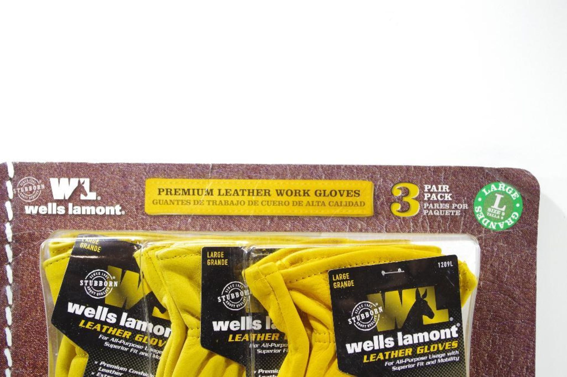 WELLS LAMONT Premium Leather Work Gloves Size: L (Store Return) - Bild 3 aus 3