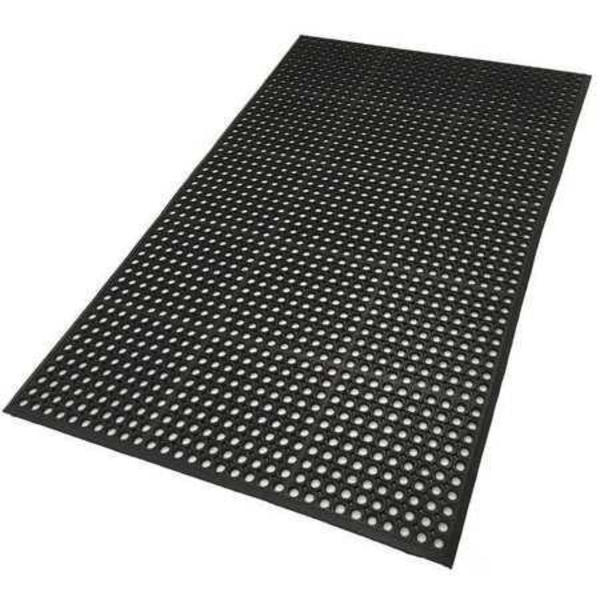 Black Rubber Drainage Mat 3' x 5'