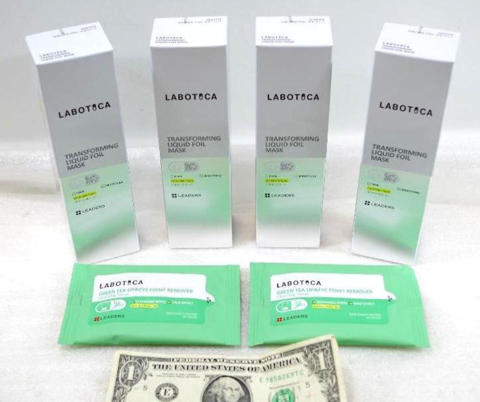[QTY] NEW LABOTICA Transforming Liquid Foil Mask & Green Tea Lip & Eye Point Remover