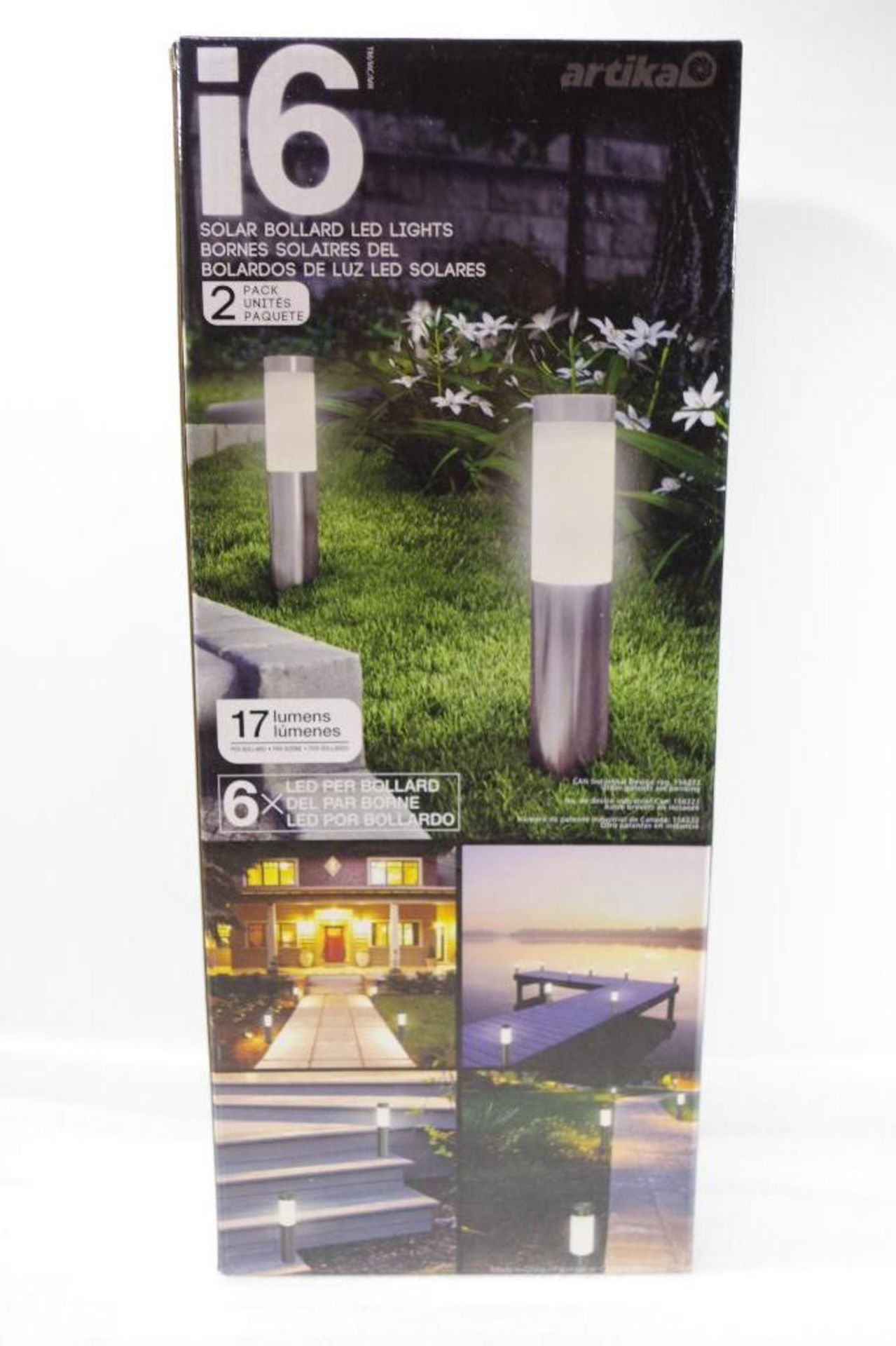 NEW 2-Pack i6 Solar Bollard LED Lights