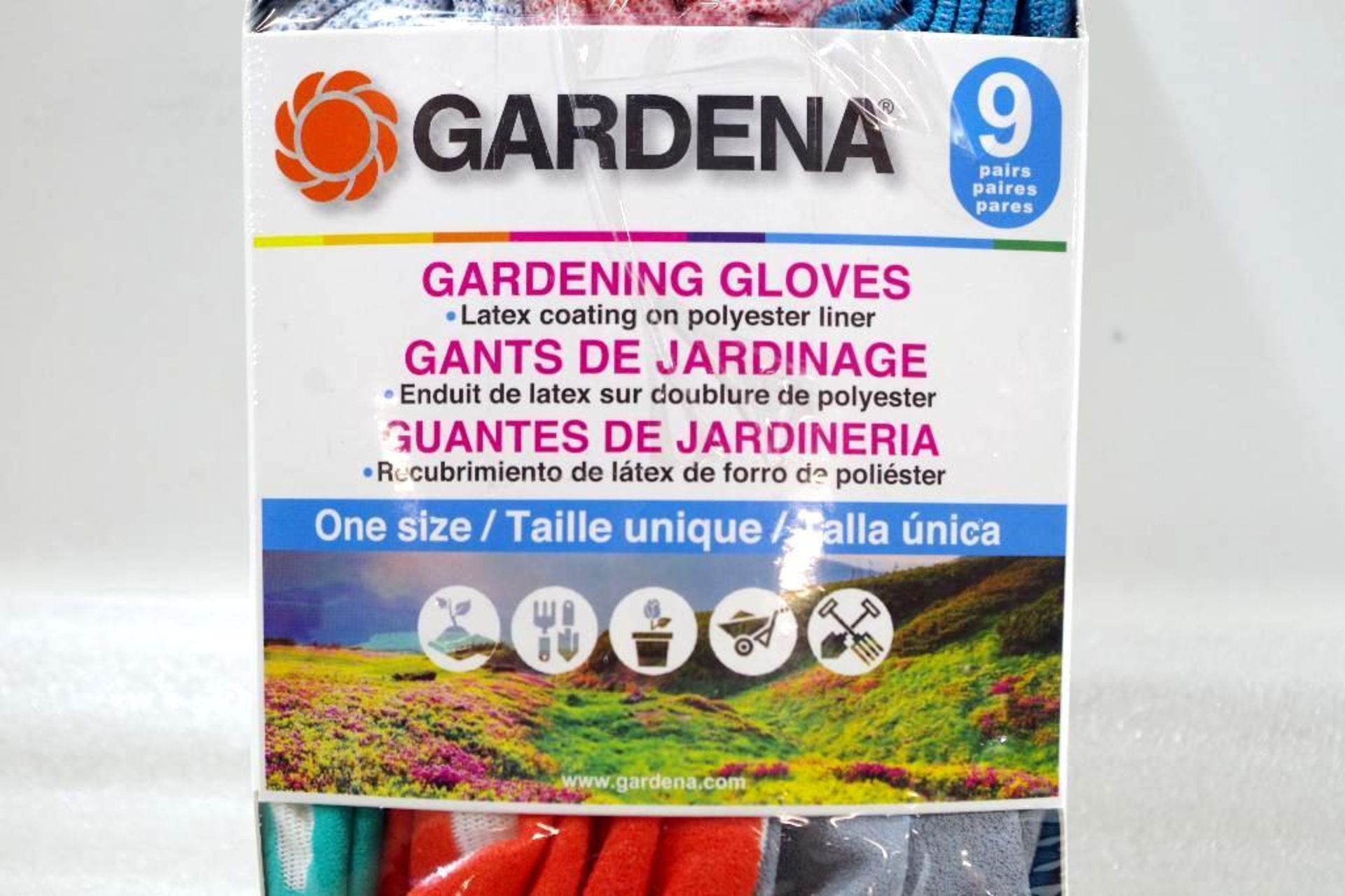 [9] NEW GARDENA Latex Coated Gardening Gloves (1 pack of 9) - Image 2 of 3