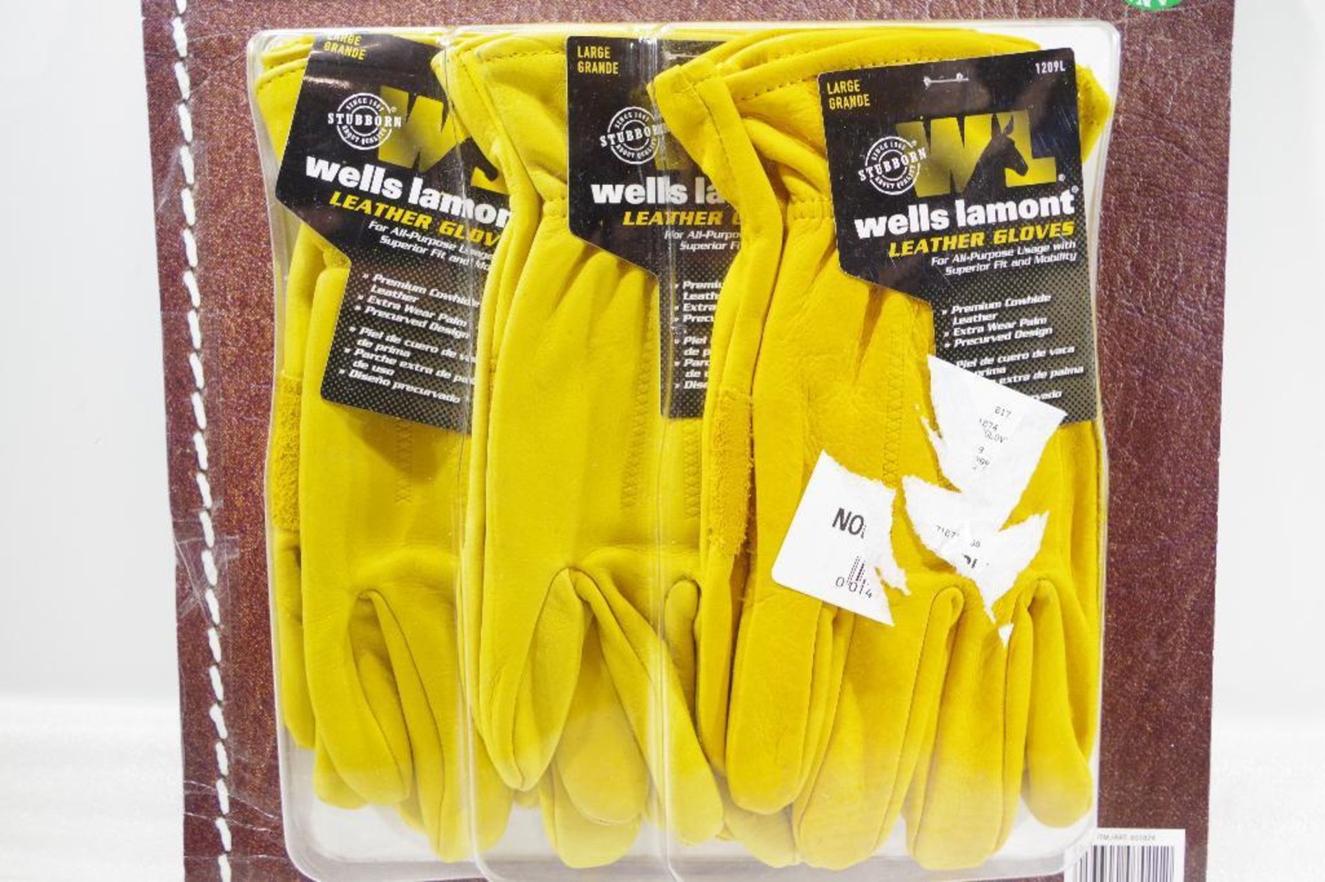 WELLS LAMONT Premium Leather Work Gloves Size: L (Store Return) - Bild 2 aus 3