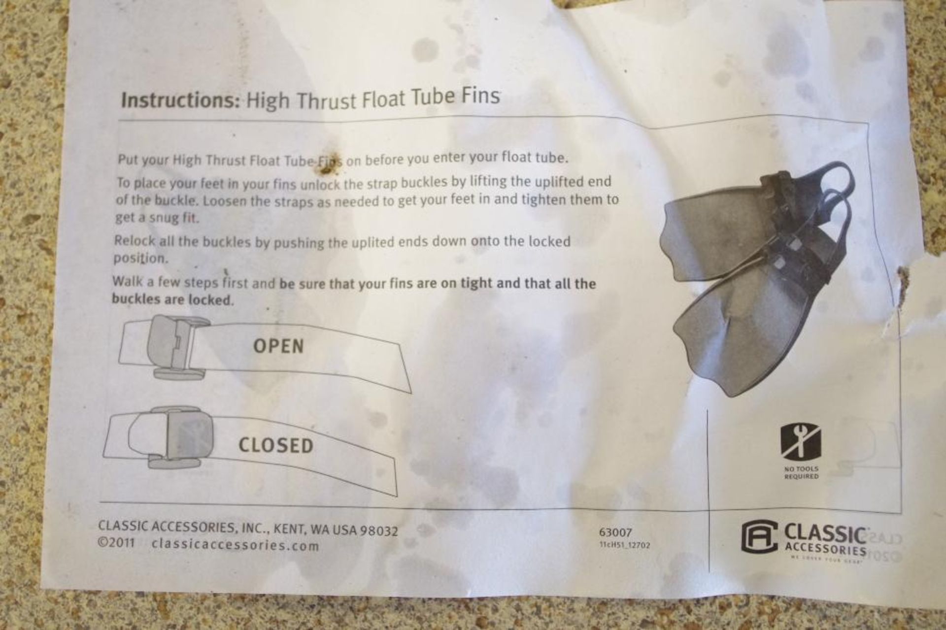 Pair of High Thrust Float Tube Fins - Image 3 of 3