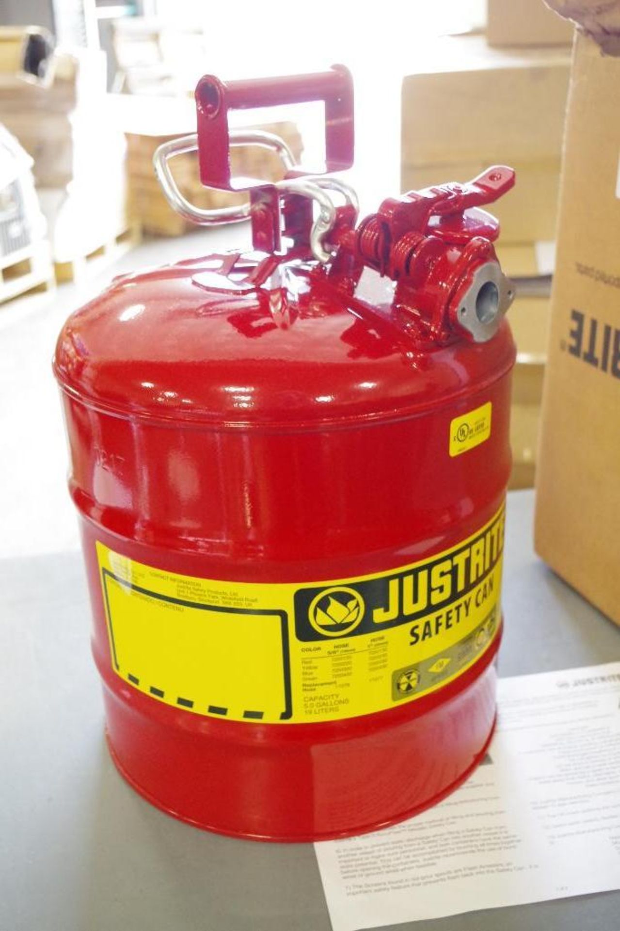 NEW JUSTRITE 5-Gal. Safety Can