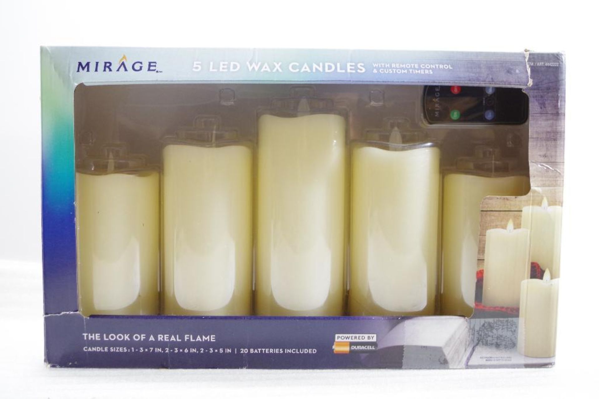 MIRAGE 5-LED Wax Candles w/ Remote Control & Custom Timers - Image 3 of 3