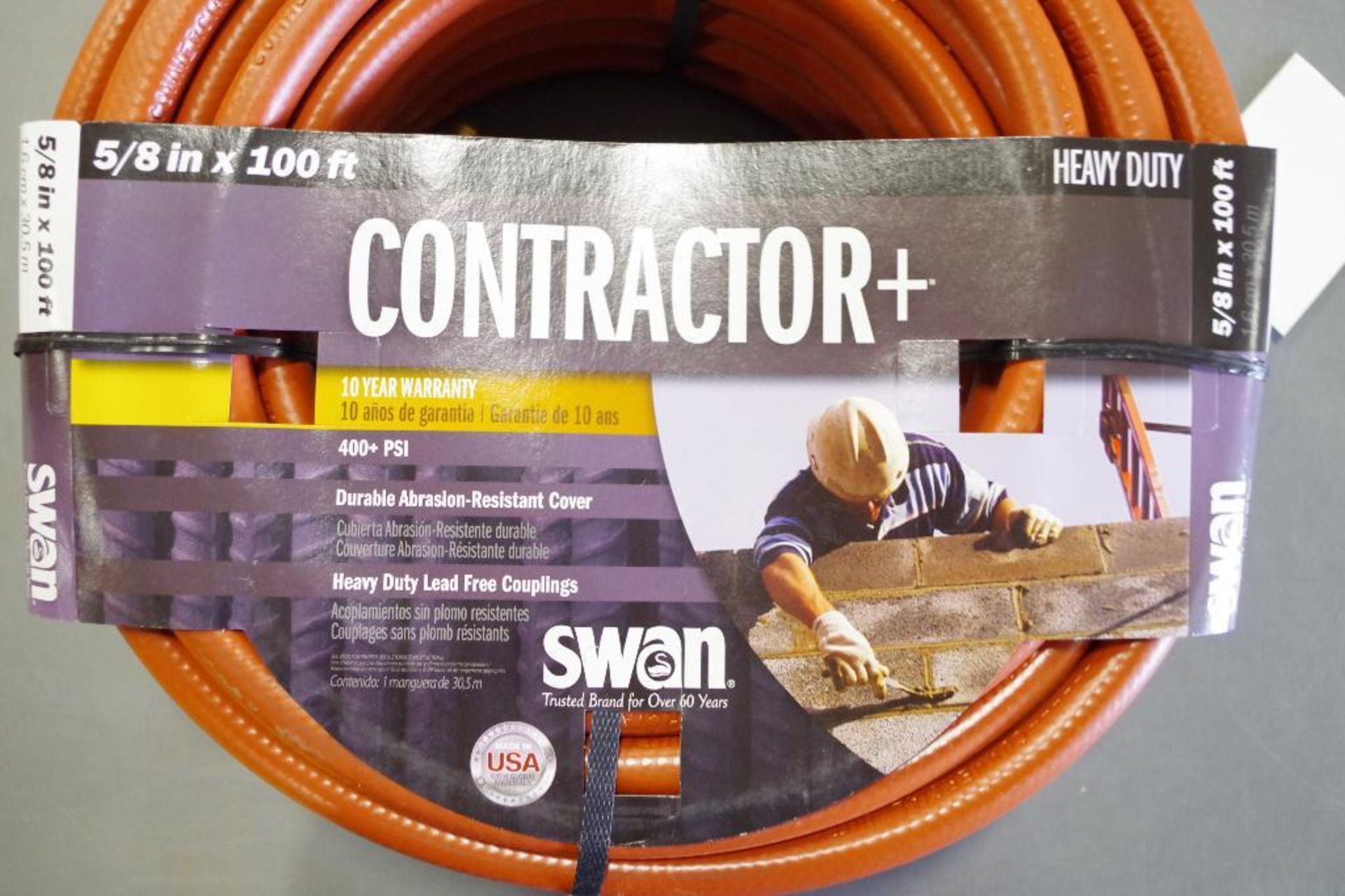 NEW SWAN CONTRACTOR+ 5/8" x 100' Heavy Duty 400 PSI Water Hose - Image 2 of 3