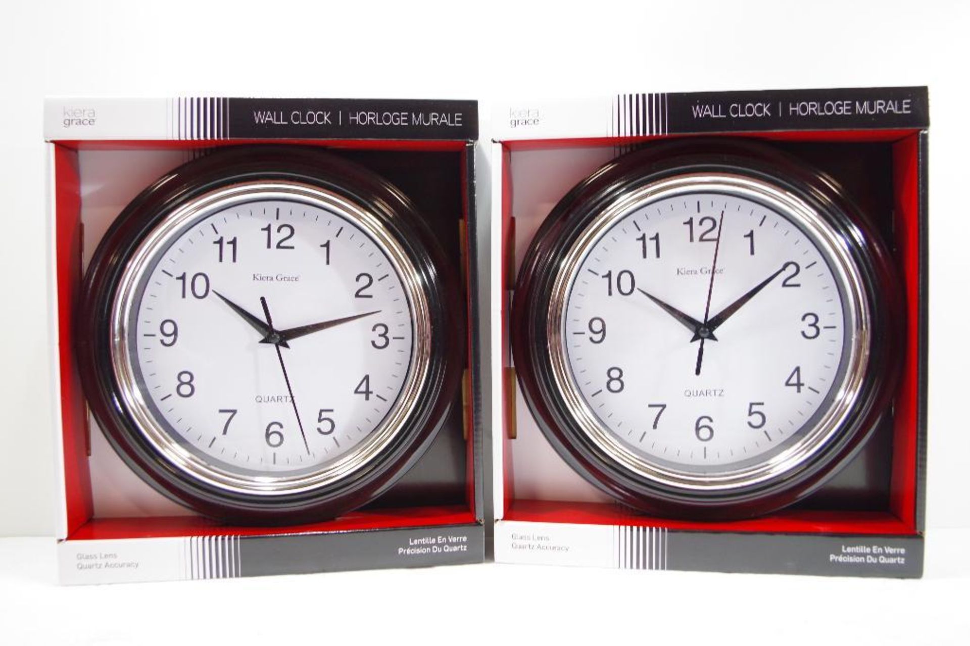 [2] NEW 10" KIERA GRACE Wall Clocks, Battery Operated