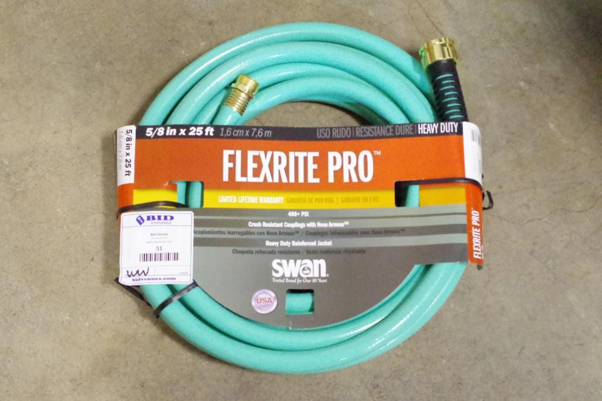 NEW SWAN FLEXRITE PRO 5/8" X 25' Heavy Duty 400 PSI Water Hose - Image 2 of 2