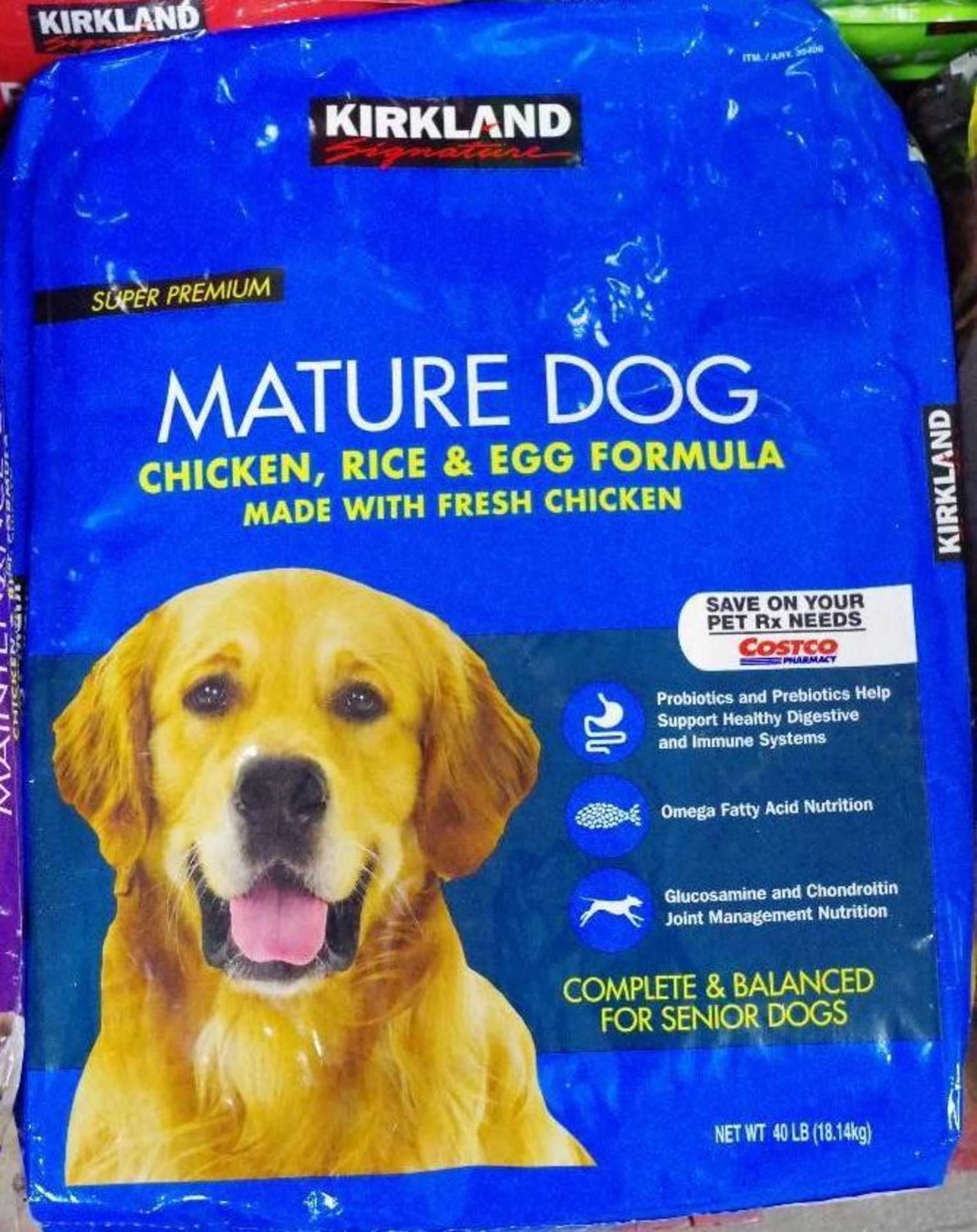 KIRKLAND SUPER PREMIUM 40-lbs. Mature Dog, Dog Food Bag