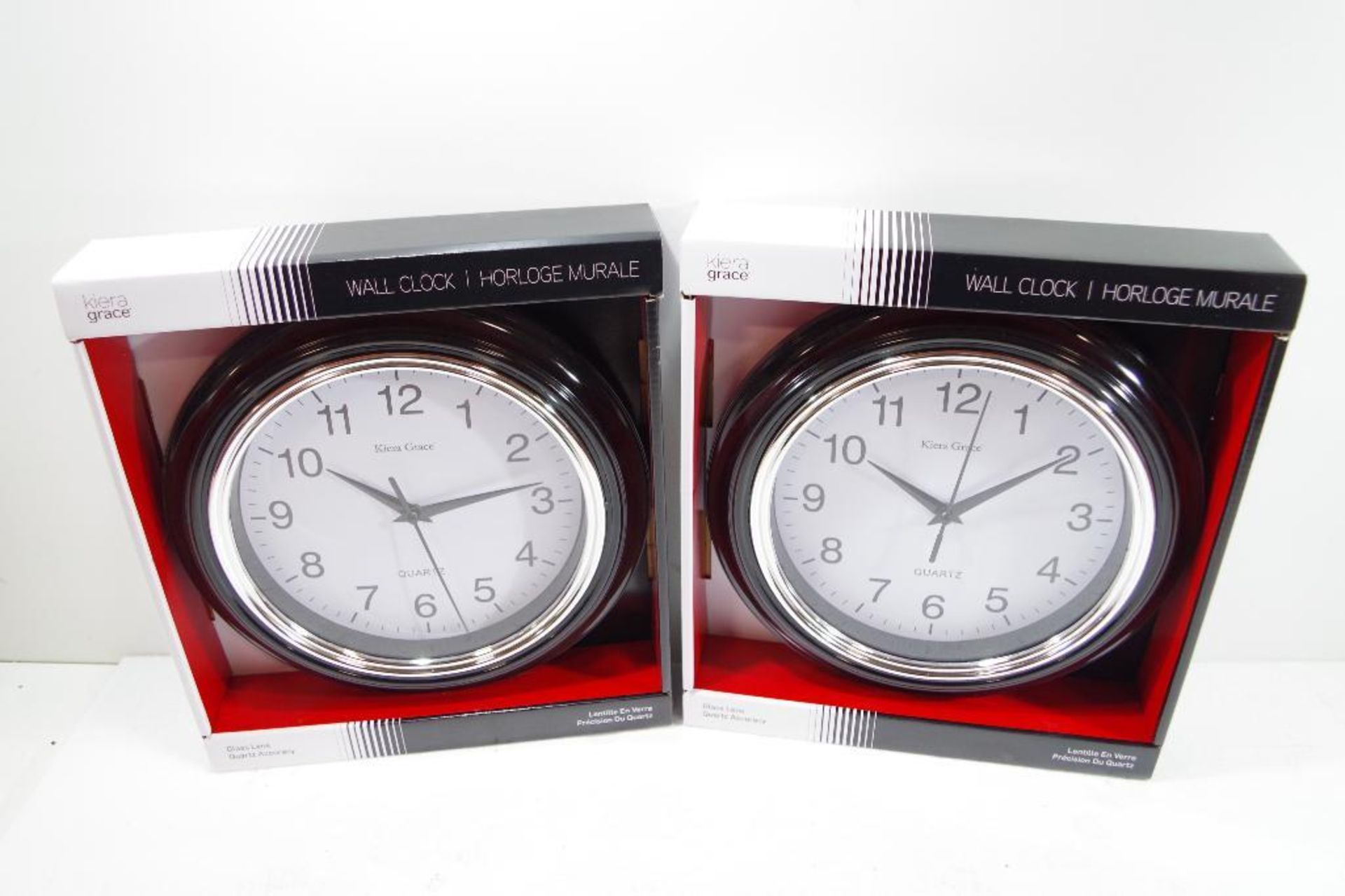 [2] NEW 10" KIERA GRACE Wall Clocks, Battery Operated - Image 2 of 2