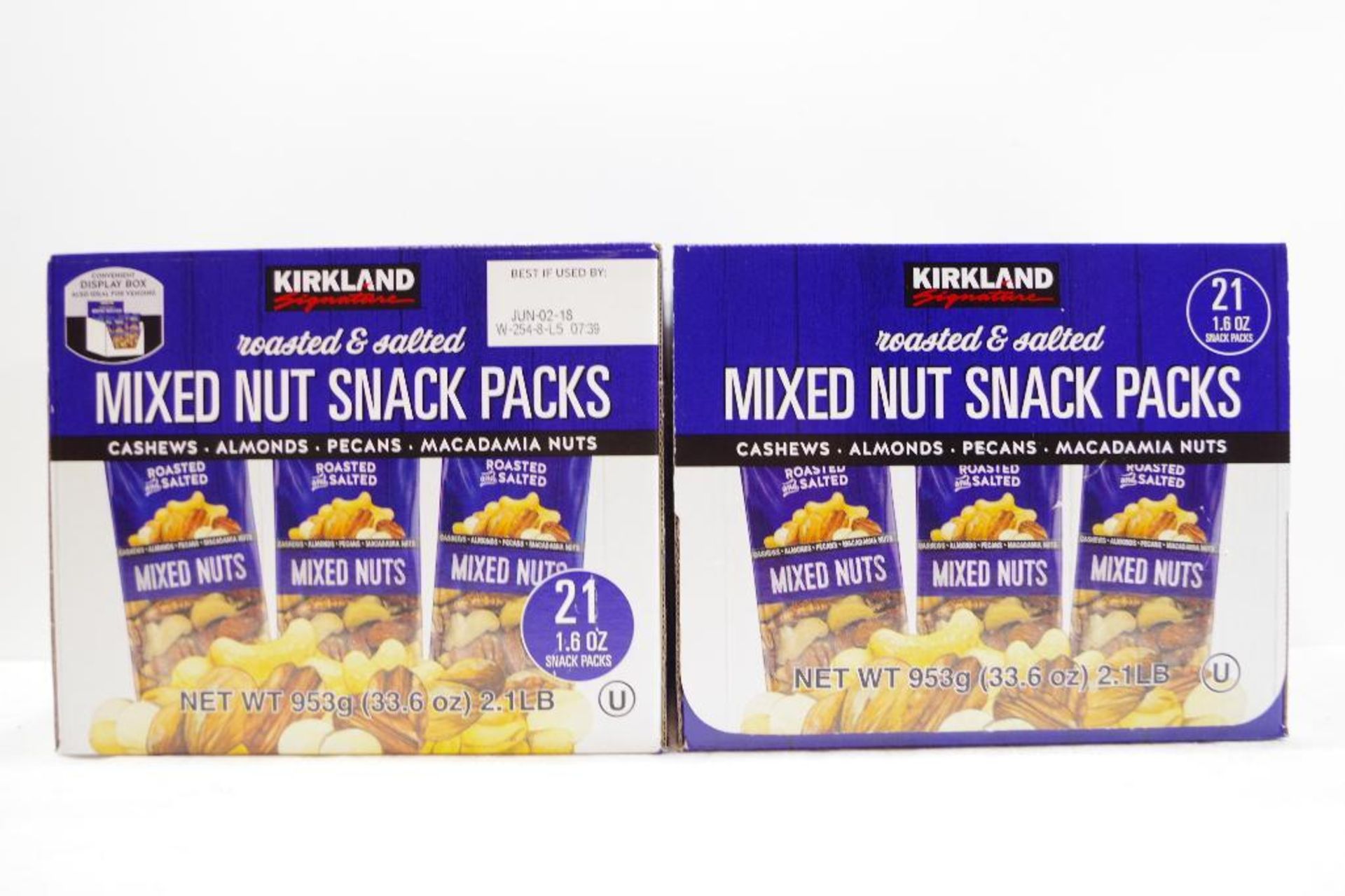 [2] KIRKLAND Roasted & Salted Mixed Nut Snack Boxes