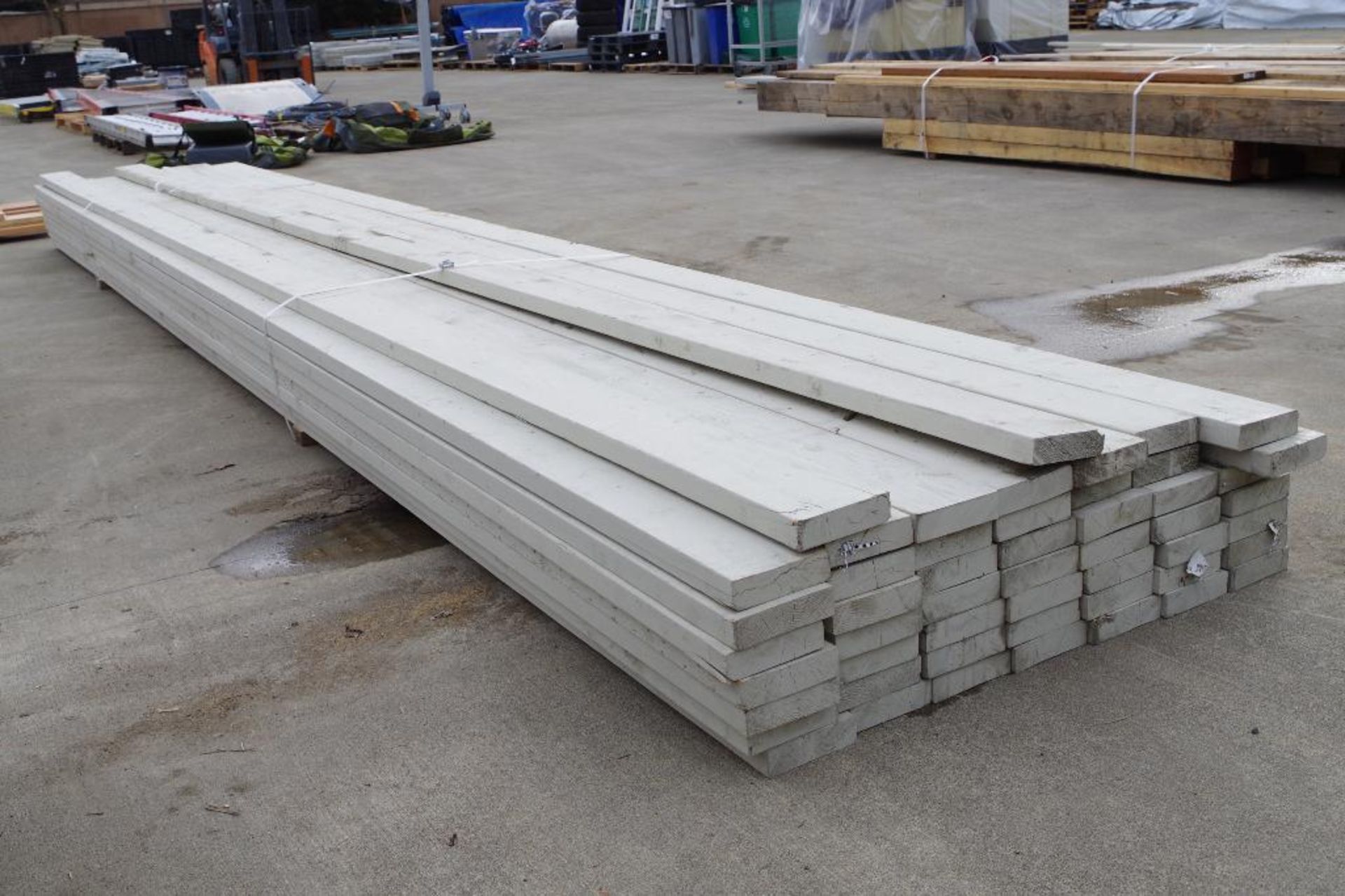 [51] 2X6 X 20' White Wood Trim Boards