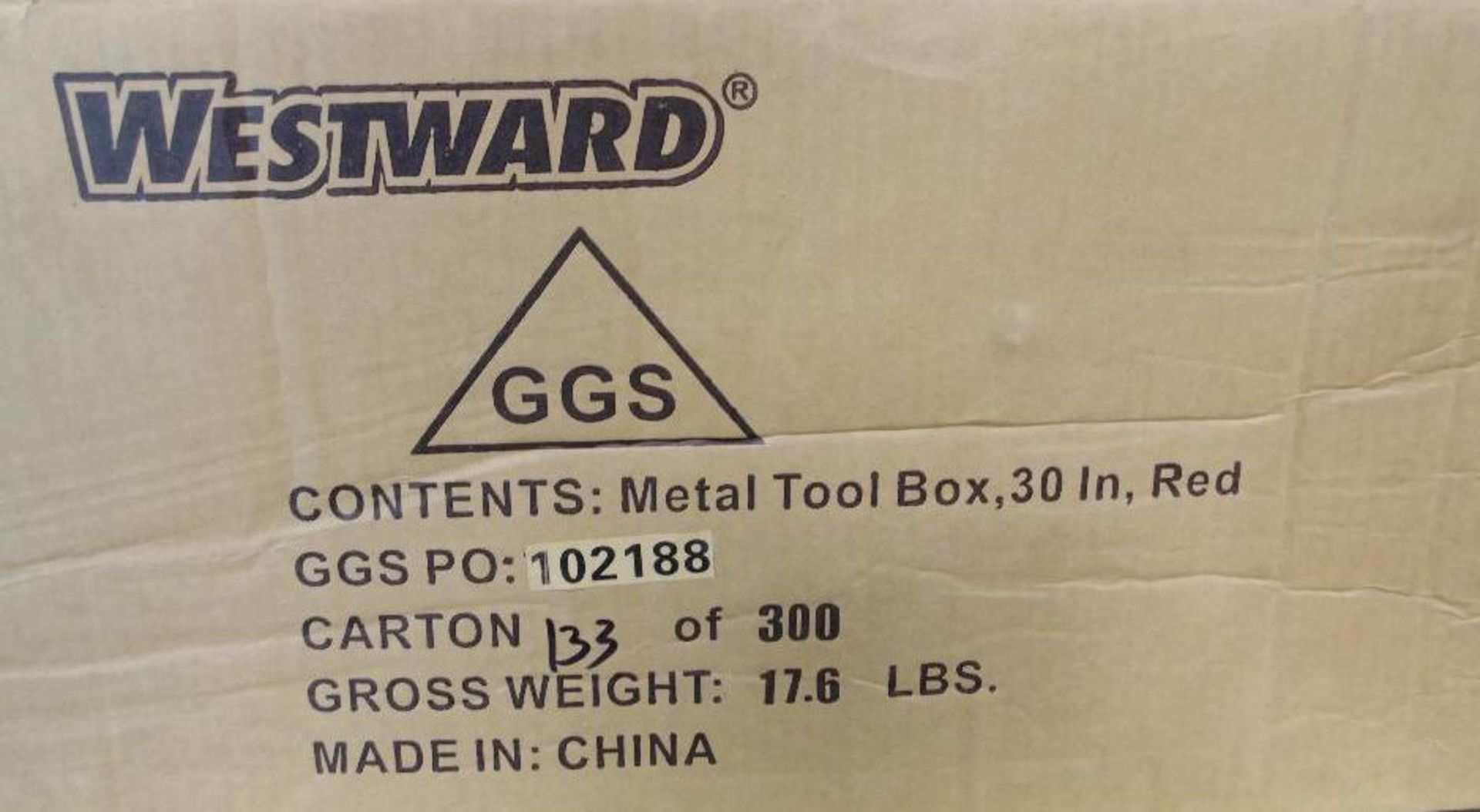 WESTWARD 30" Red Metal Tool Box (Appears NEW) - Image 4 of 5