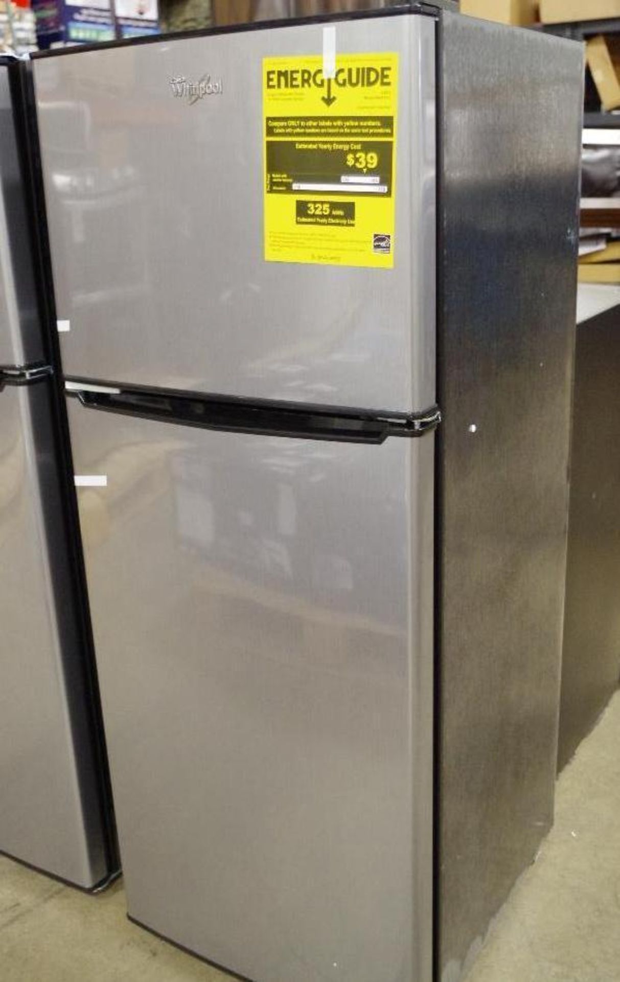 UNUSED Whirlpool® 4.6 cu. ft. Top-mount Refrigerator with Stainless Steel Look M/N WH46TS1E