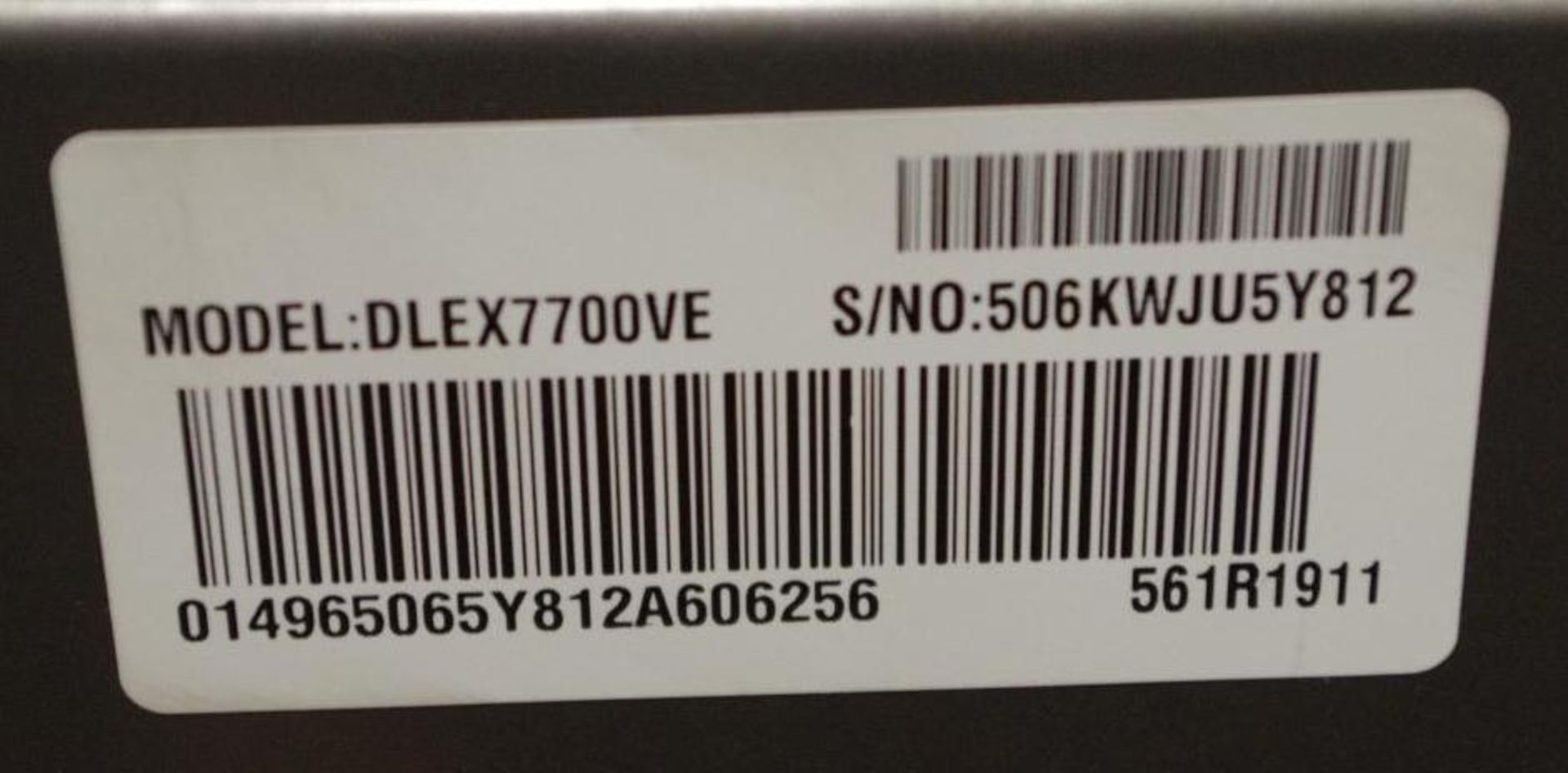 LG 9.0 cu. ft. Electric Dryer w/ EasyLoad & Steam in Graphite Steel M/N DLEX7700VE (Must inspect to - Image 7 of 7