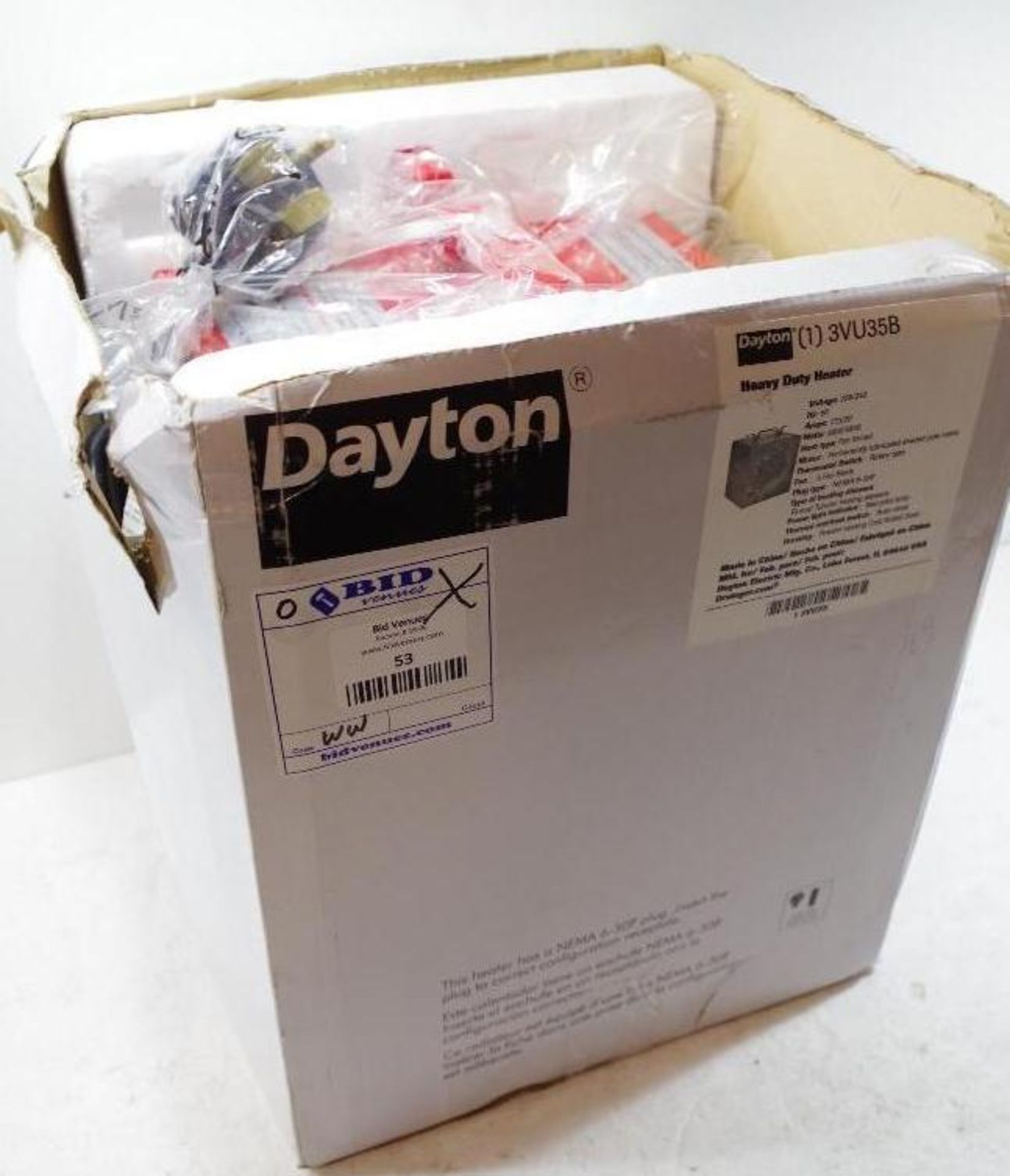 DAYTON Heavy Duty Heater M/N 3VU35B