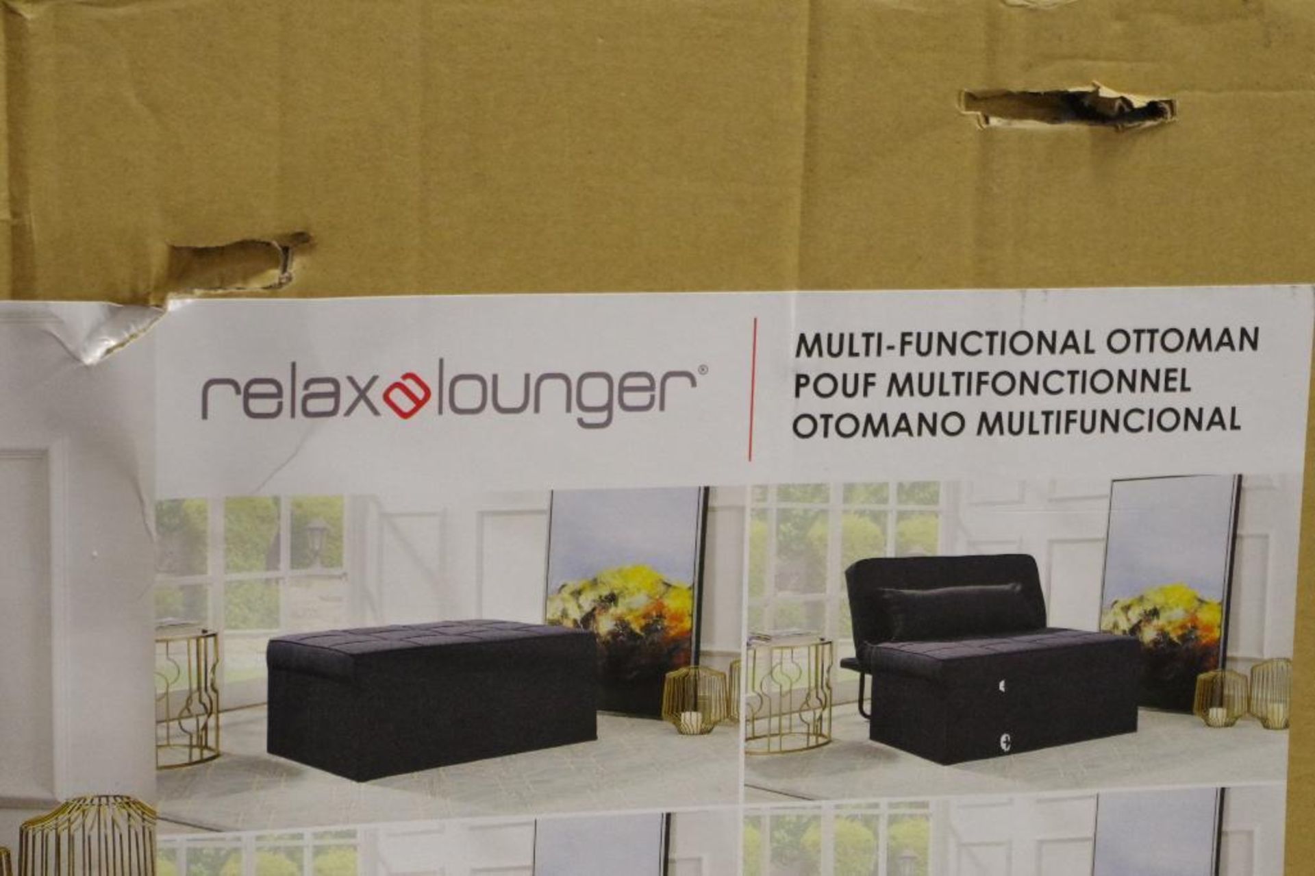 NEW Relax-a-Lounger Multi-Function Ottoman - Image 3 of 3