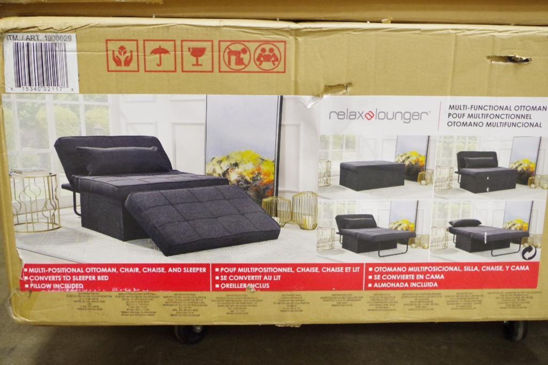 NEW Relax-a-Lounger Multi-Function Ottoman - Image 2 of 3