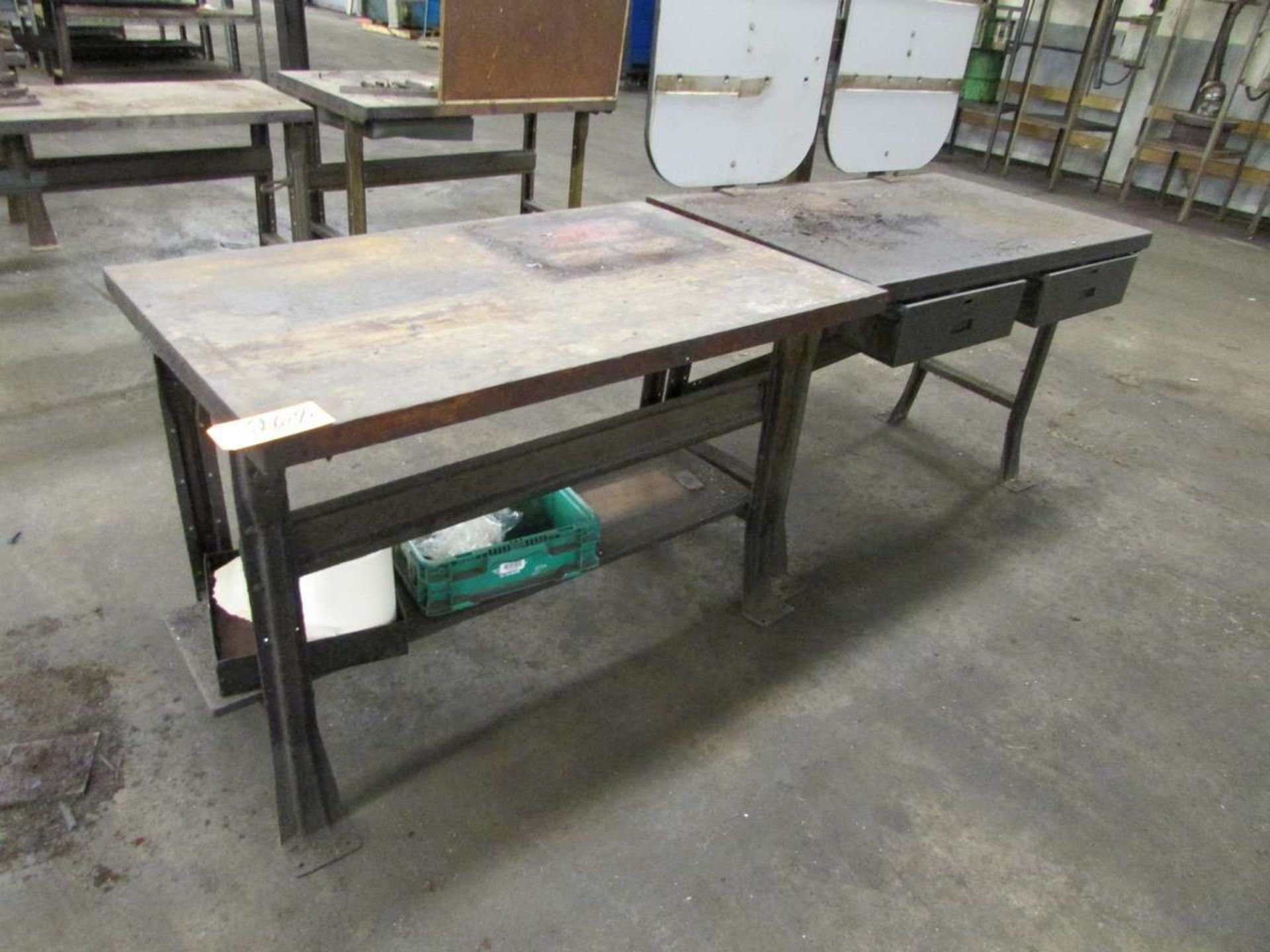 (2) Butcher Block Work Benches