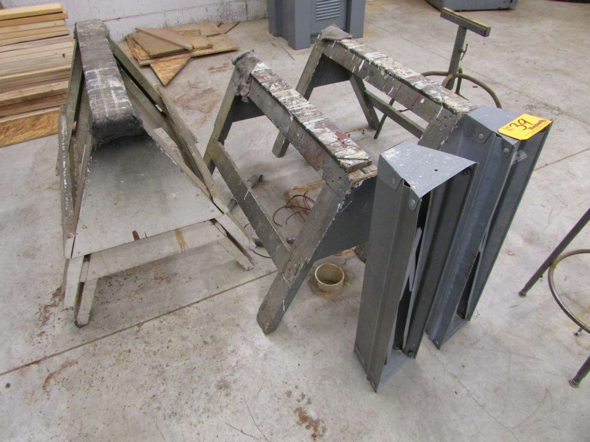 (2) Steel Adjustable Height Saw Horses