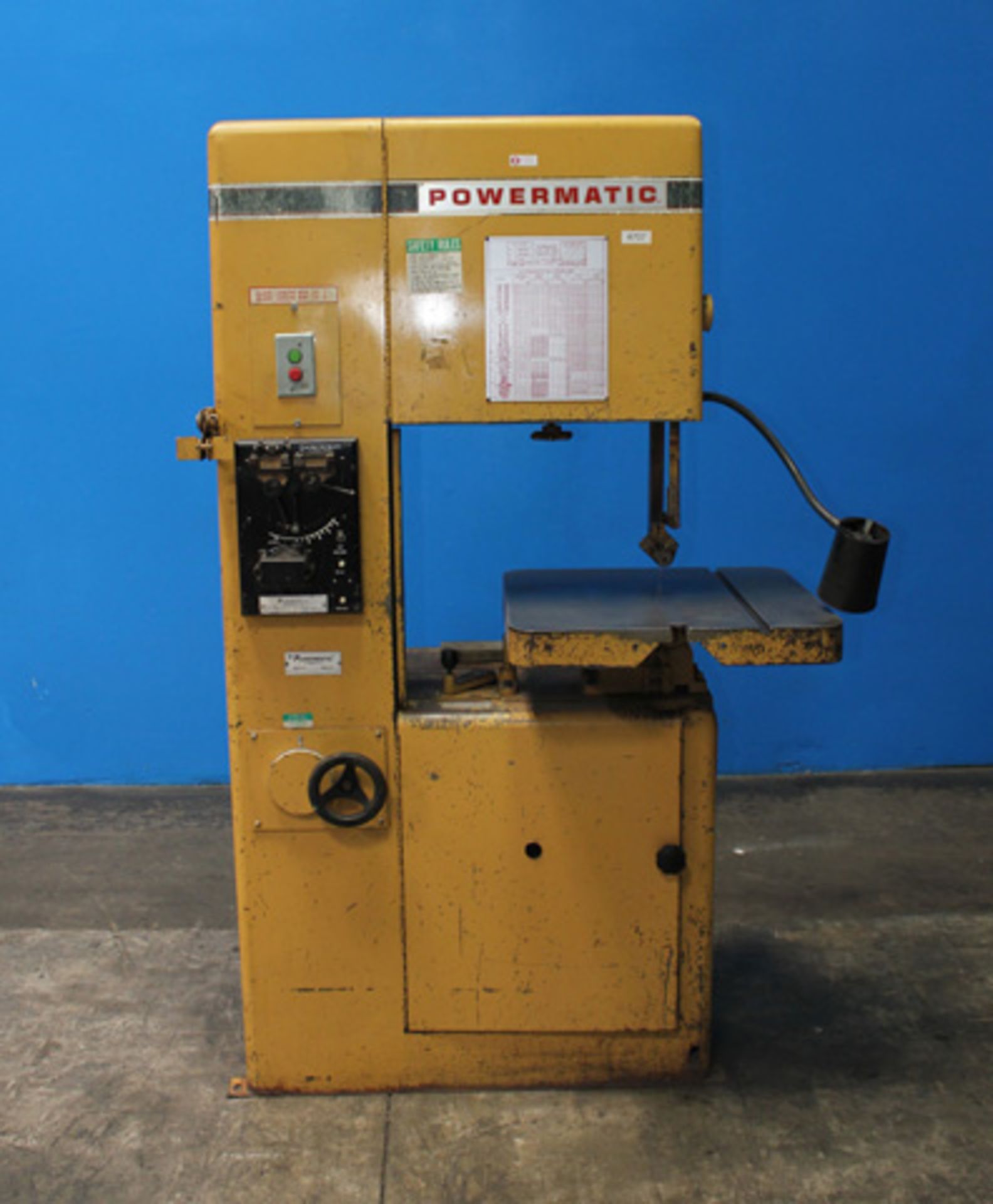 20'' Powermatic Model 87 Vertical Bandsaw, S/N 9887030, Blade Welder, Blade Grinder, Blade Cut Off