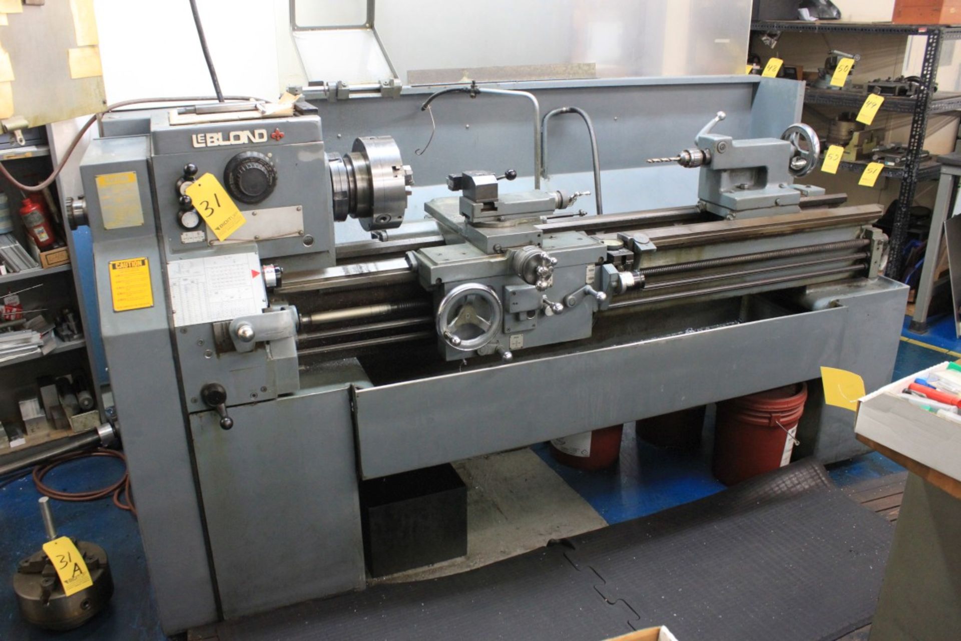 LeBlond 15'' x 48'' Lathe, 10'' 3-Jaw Chuck, 45 to 1800 RPM, Tailstock, S/N 12C-867