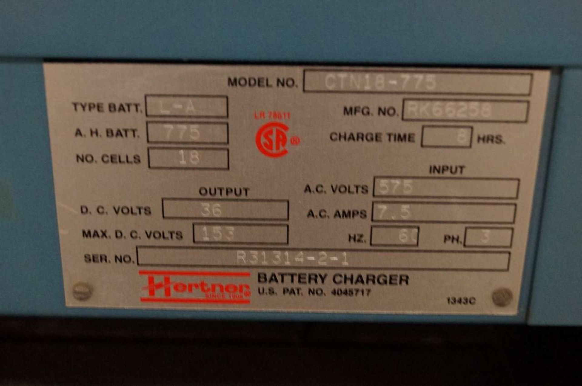 Hertuer Auto 1000 CTN 18-775 Battery Charger - Image 2 of 2