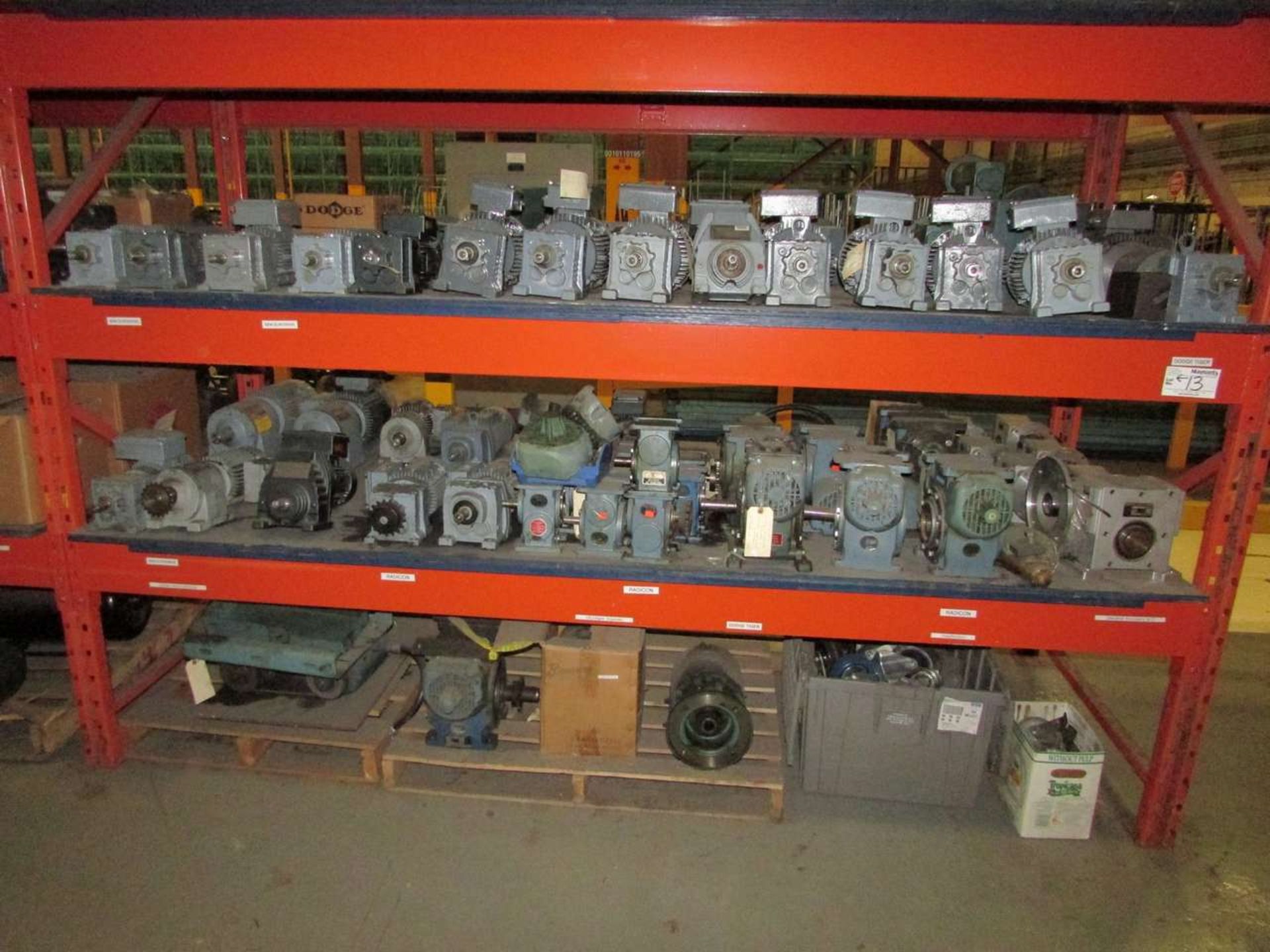 Contents of (9) Sections of Pallet Racking