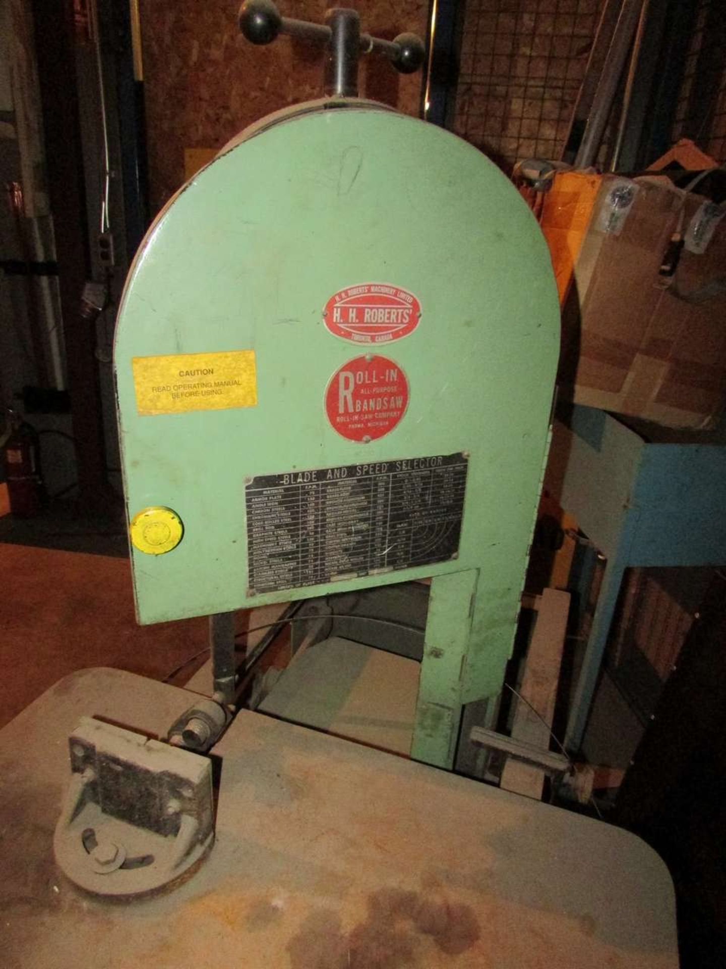 Roll-In Saw Company All Purpose Bandsaw - Image 2 of 2