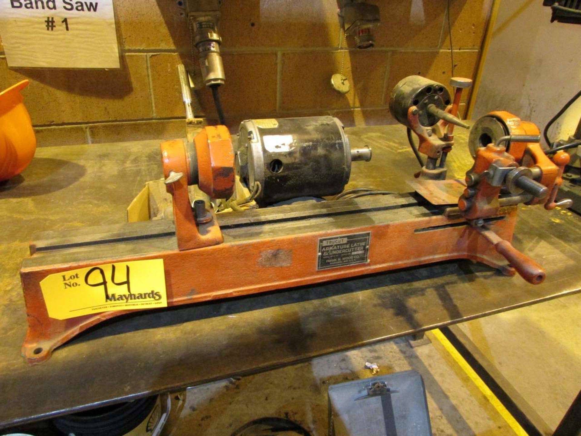 Frank N Wood Co. SP-B-15 Armature Lathe & Under Cutter