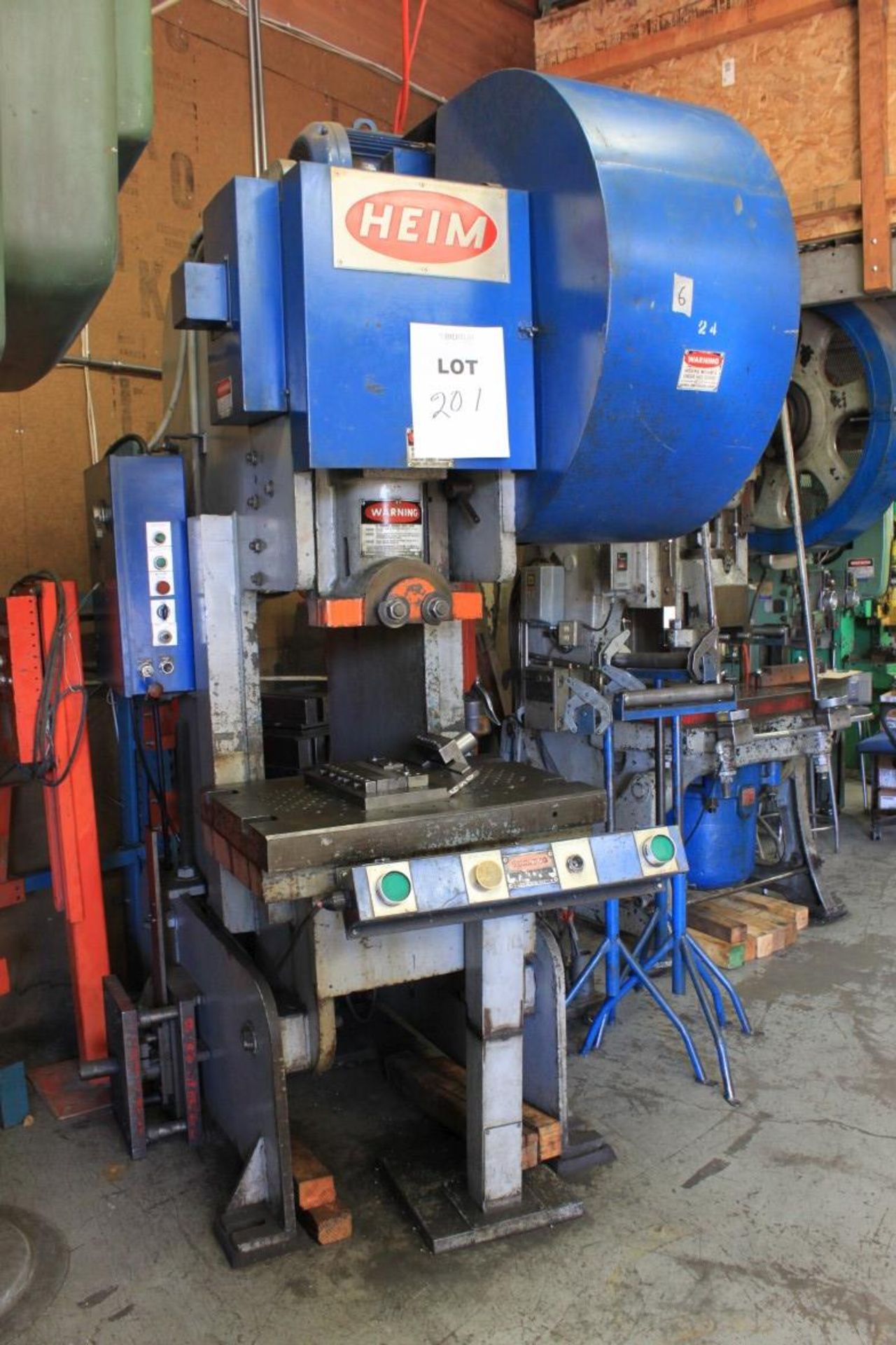 70 Ton Heim OBI Punch Press, Bed Size: 32'' L to R, 22'' F to B, 4'' Stroke, 4'' Slide Adjustment,