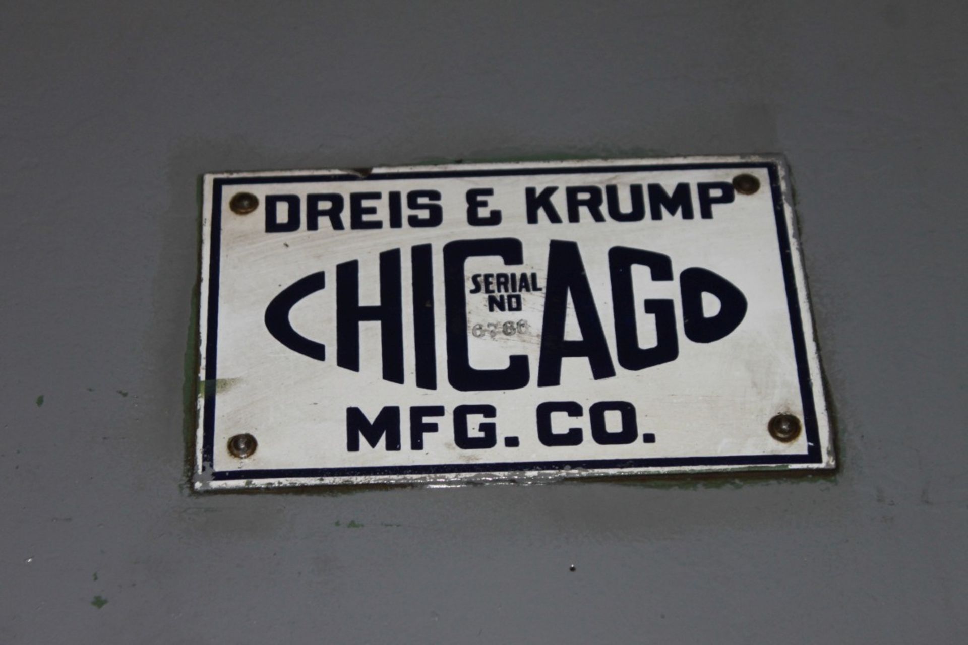 110 Ton Chicago Dreis & Krump Straight Side Press, Bed Size: 29'' L to R, 24'' F to B, Air Clutch, - Image 5 of 5