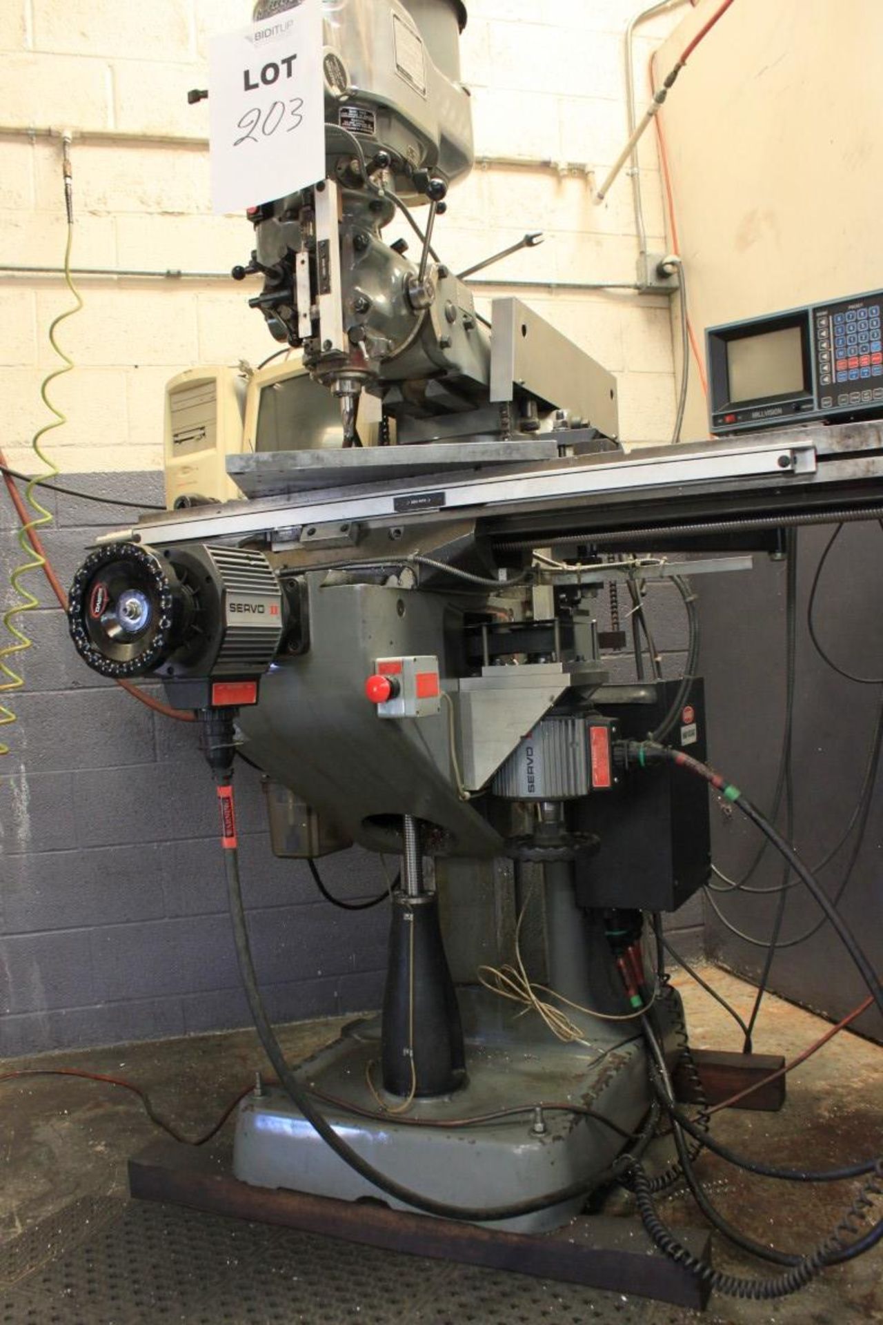 Bridgeport Retrofit CNC Vertical Mill, 9'' x 48'' Table, 2 HP, (3) Servo II's, Acu-Rite Millvision - Image 5 of 5