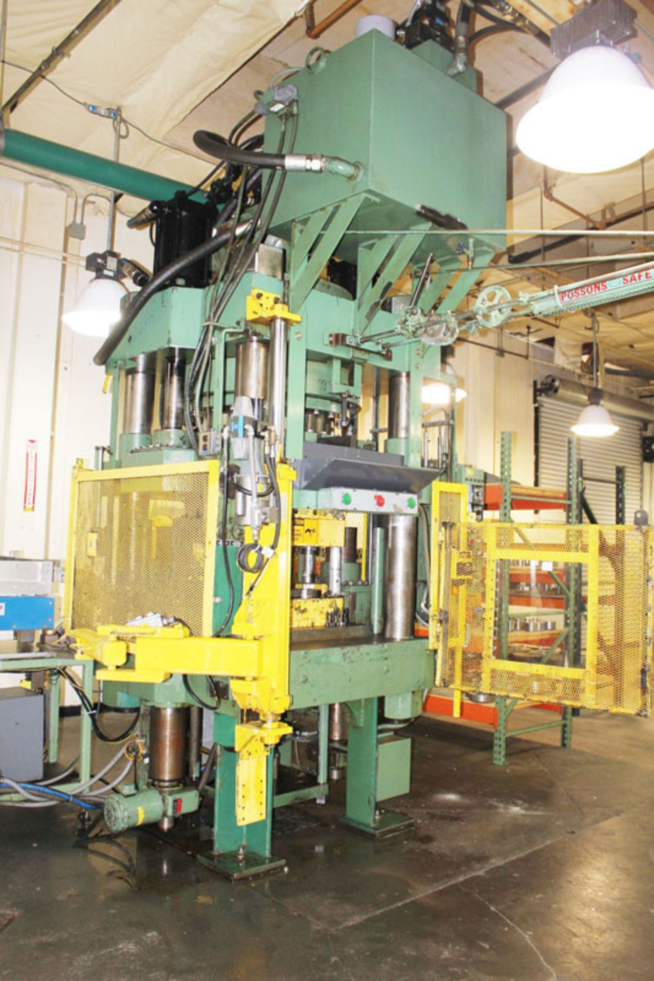 1981 800-Ton Modern Hydraulic 4 Post Press, Mdl. 1R, S/N: 2249, Located in Huntington Park, CA