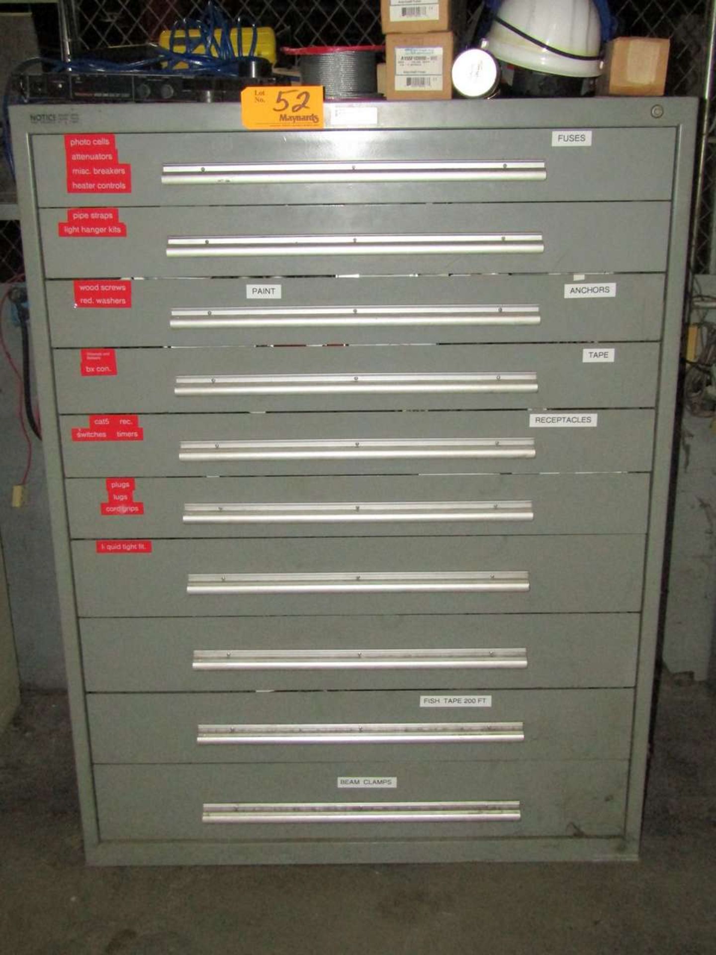 Rack Engineering/Nu-Era 10-Drawer Heavy Duty Parts Cabinet with Contents