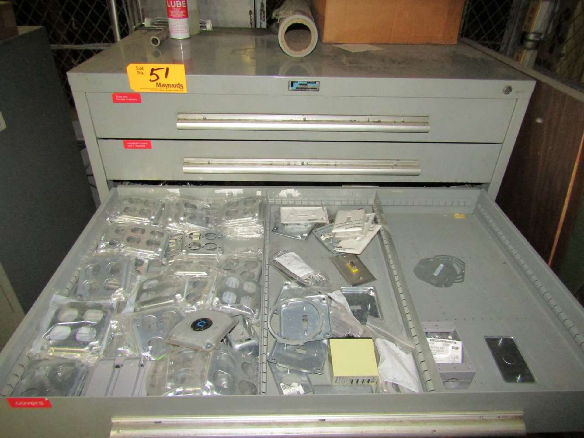 Rack Engineering/Nu-Era 10-Drawer Heavy Duty Parts Cabinet with Contents - Image 2 of 7