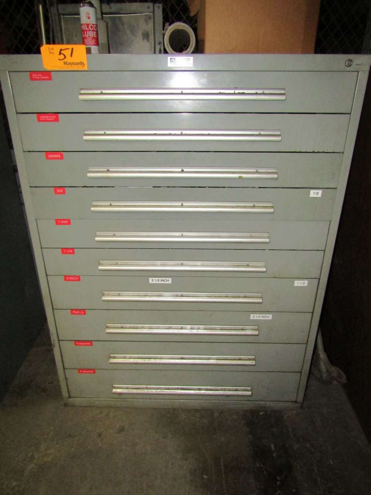 Rack Engineering/Nu-Era 10-Drawer Heavy Duty Parts Cabinet with Contents