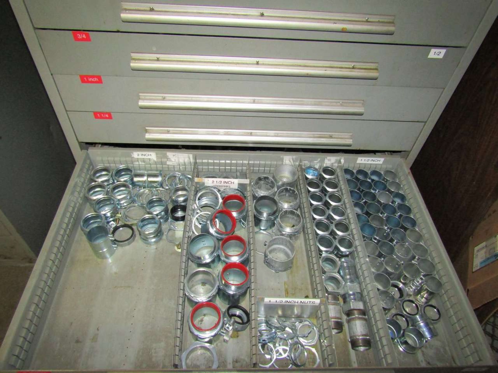 Rack Engineering/Nu-Era 10-Drawer Heavy Duty Parts Cabinet with Contents - Image 7 of 7