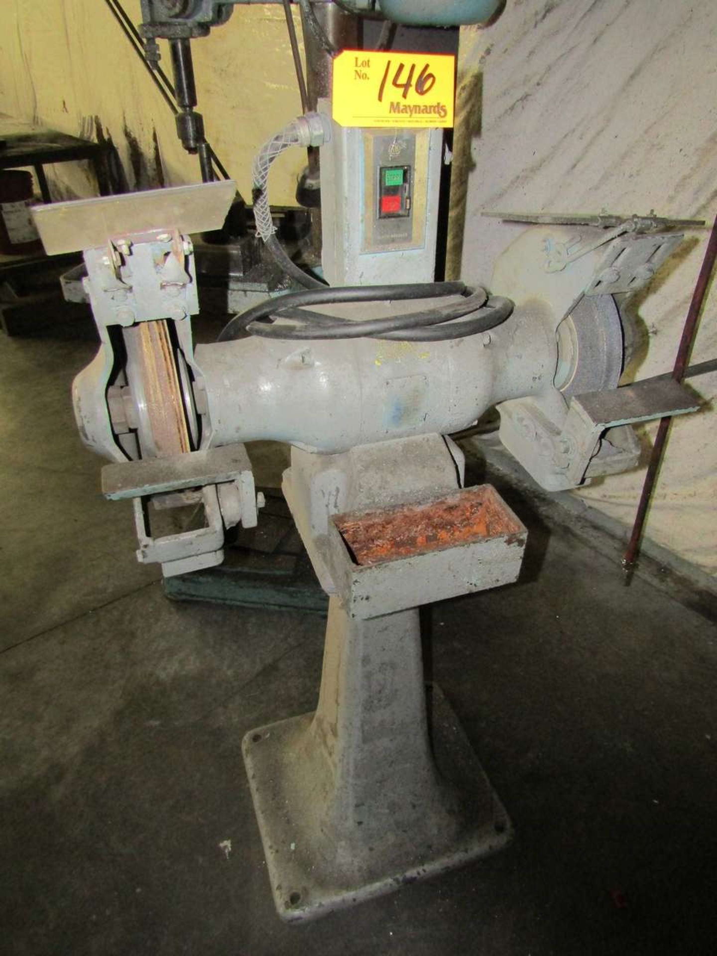 Baldor 1215W 8'' Pedestal Grinder 2 HP, 1720 RPM, 208-220/440 V, 3 Ph. S/N 1256 - Image 2 of 2