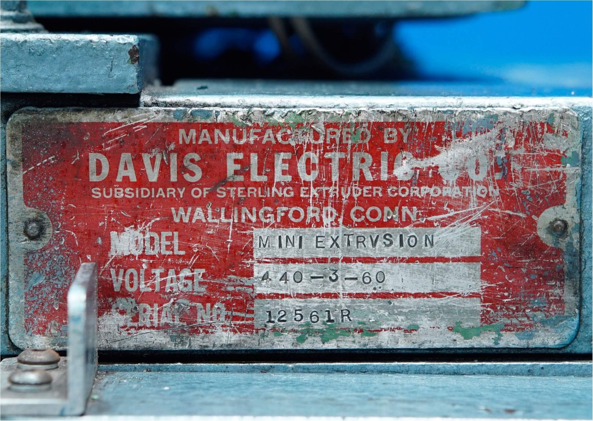 1 1/4''Davis Electric Sterling Wire Coating Extrusion Line, Model: Mini Extrvsion, Serial #: 12561R, - Image 7 of 10