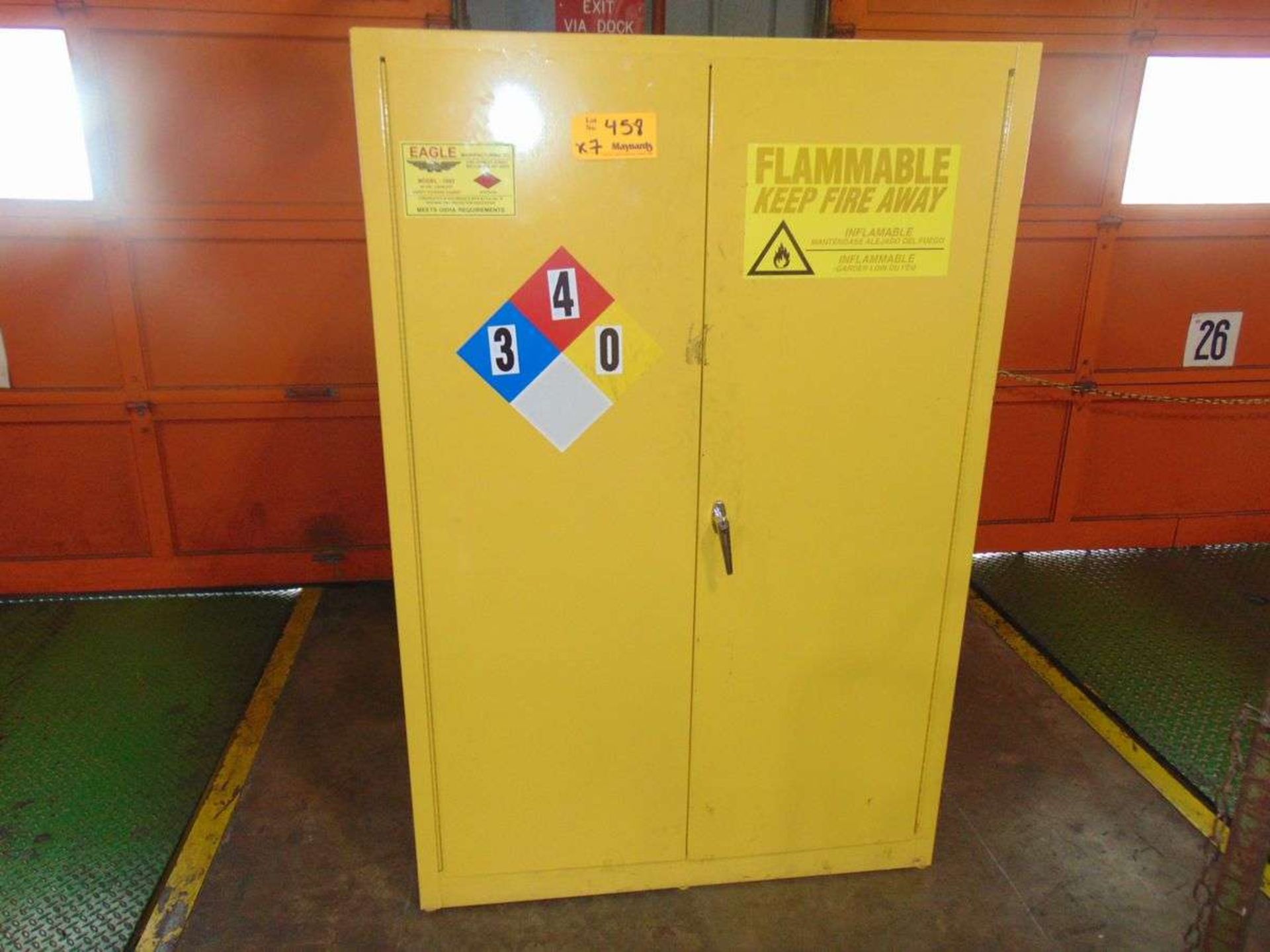 (7) Safety Storage Cabinets And Hand Trucks