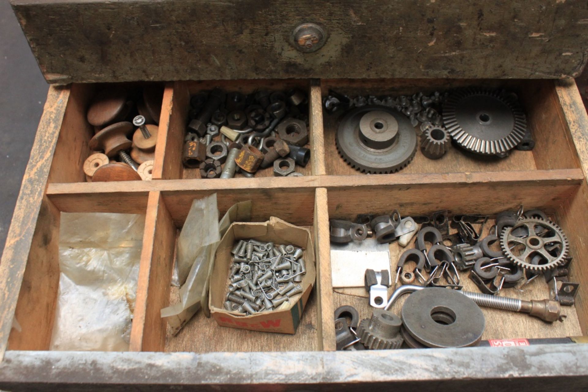 8-Drawer Wooden Cabinet w/ Contents - Image 4 of 9