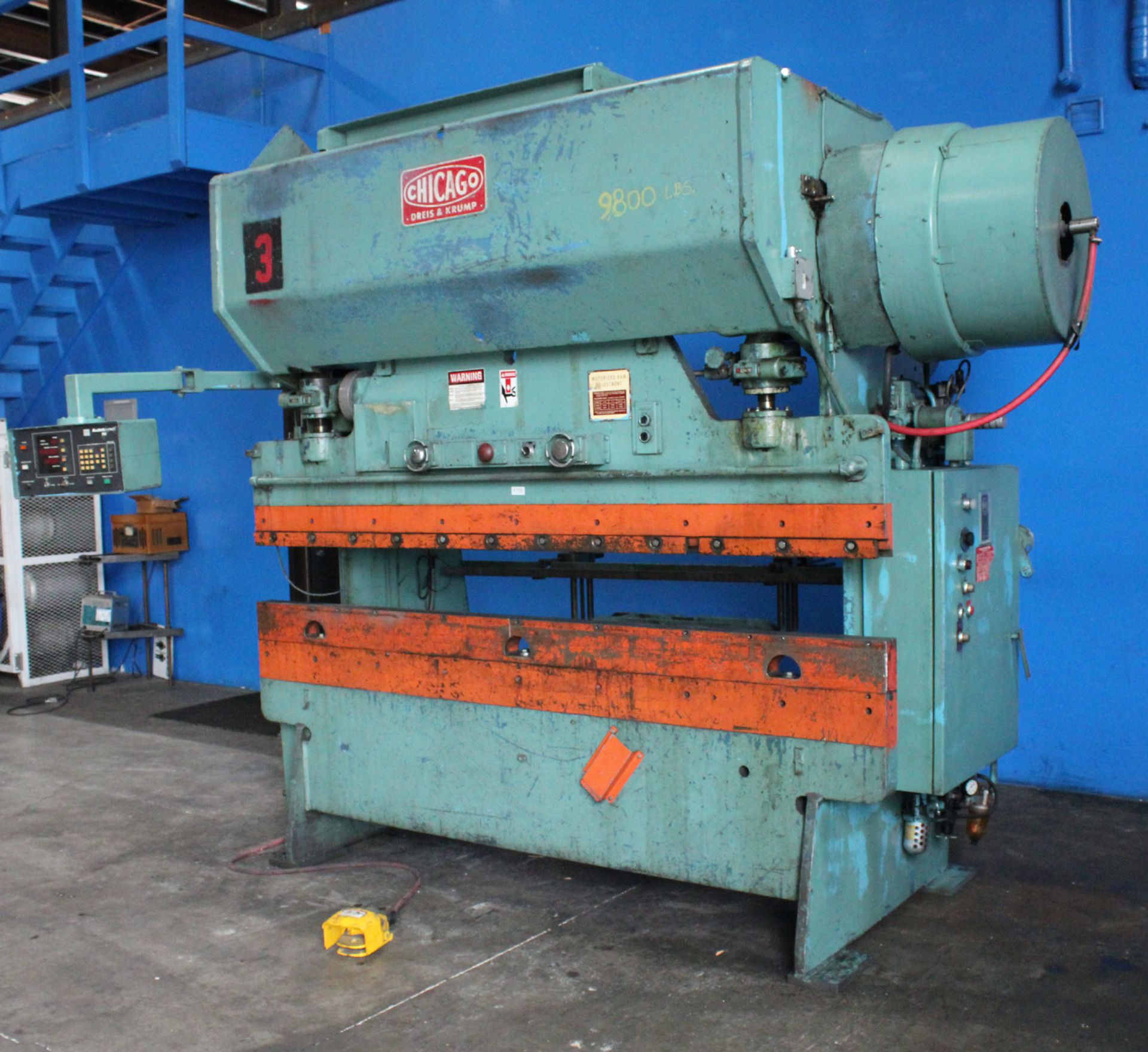 55 Ton x 8' Chicago CNC Mechanical Air Clutch Press Brake, Mdl: 68B, S/N: L-19932, Located In: - Image 2 of 8