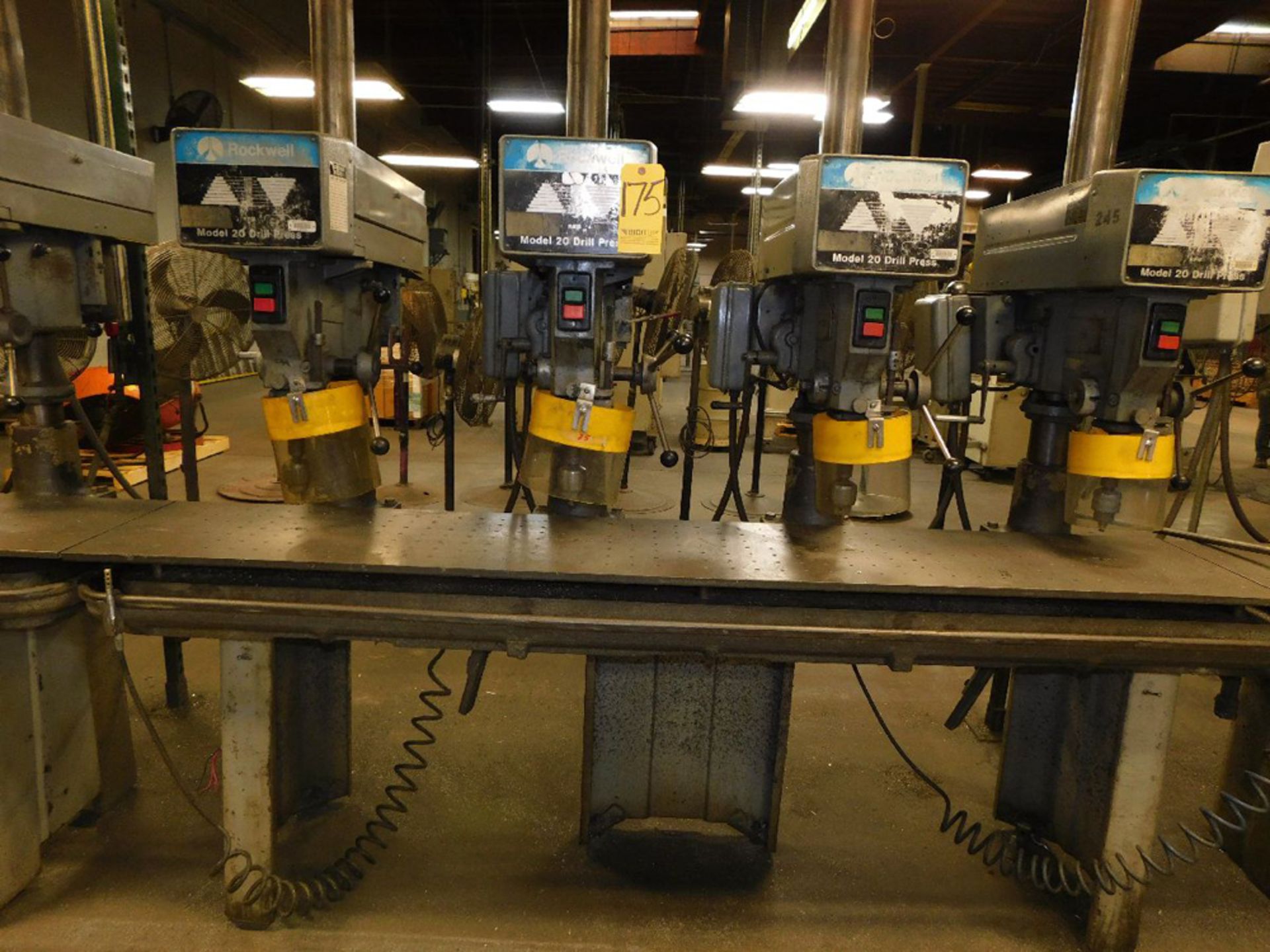 20'' Rockwell 4 Head Drill Bank, Mdl: #20 70-6x0, S/N: 1799609-10-15-16, Located In: Huntington